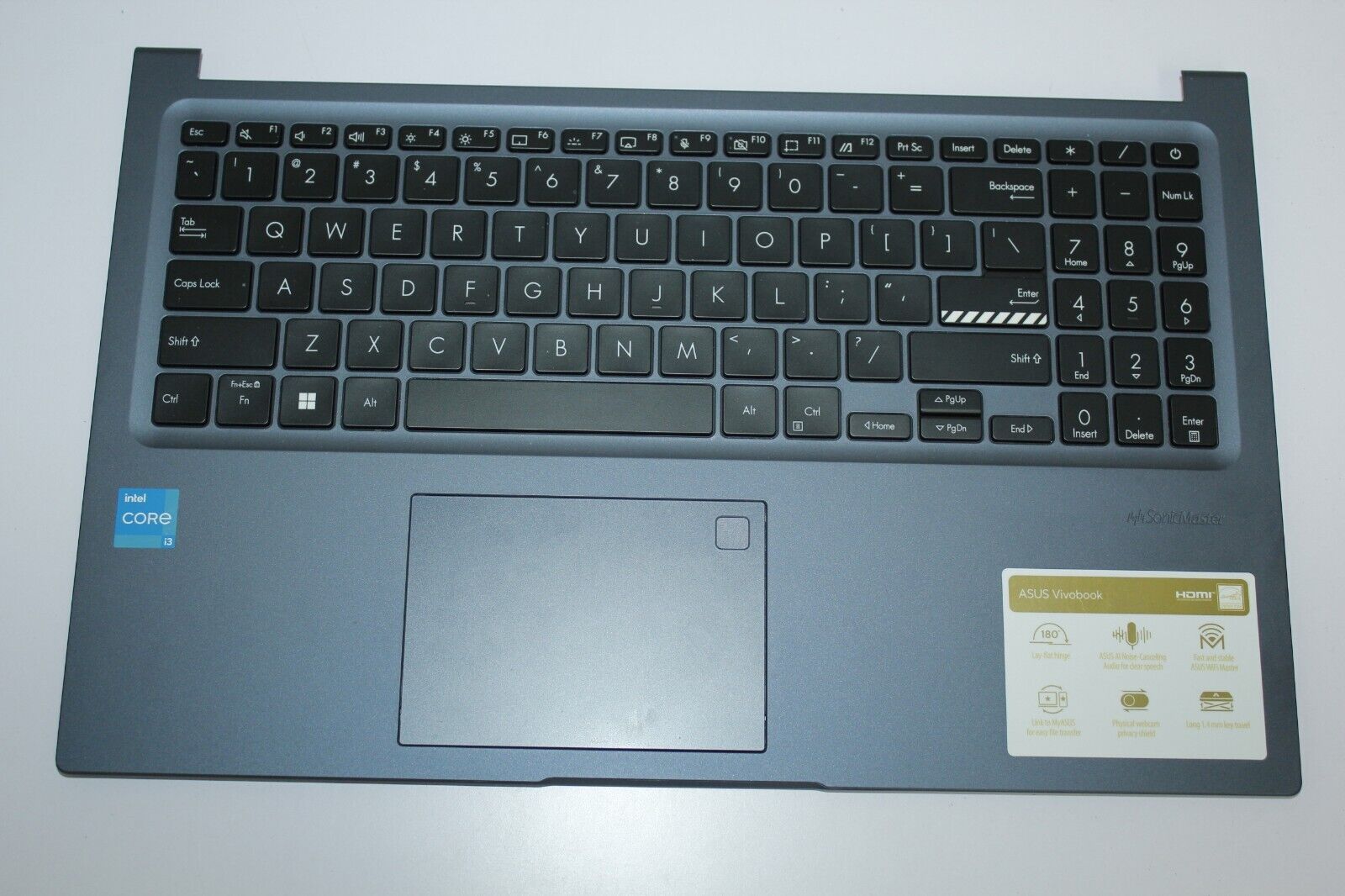 Genuine Asus Vivobook F1502Z F1502ZA Laptop Keyboard with Touchpad 13N1-EDA0E01