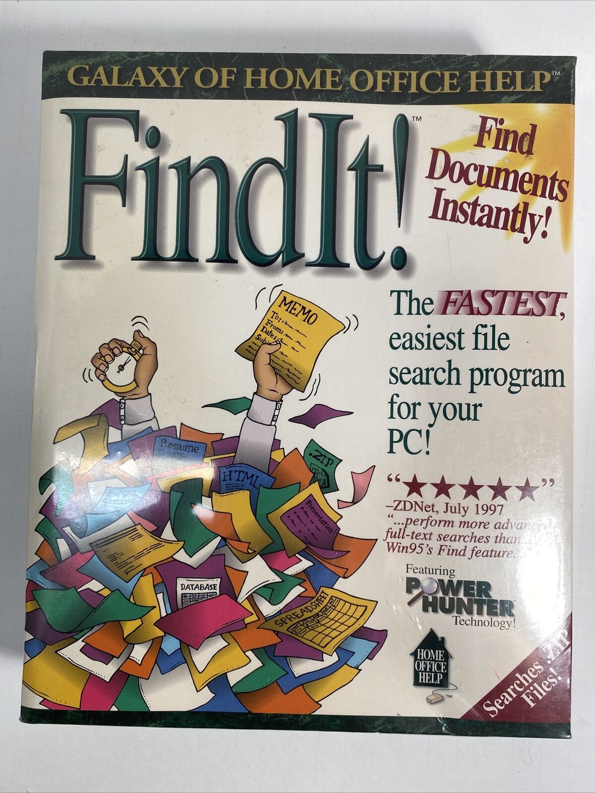 FindIt Rom Tech Software Home Office Help Windows 95 Find Documents PC Vintage