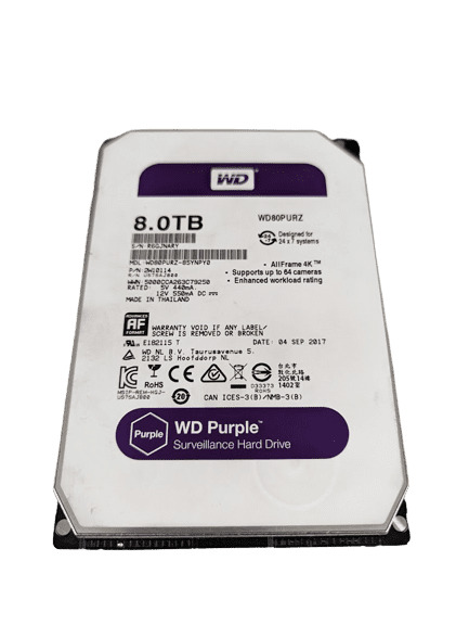 Western Digital Purple 8TB WD80PURZ SATA 6Gbps Surveillance Hard Drive