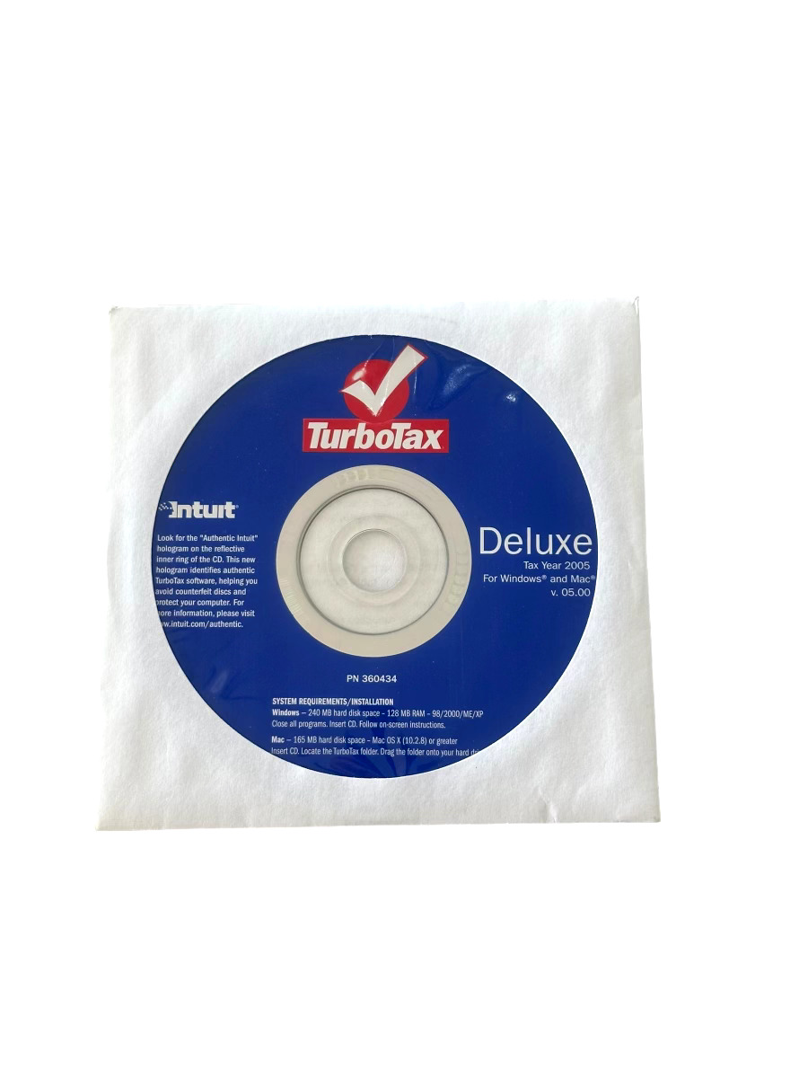 TurboTax Deluxe Tax Year 2005 For Windows& MAC
