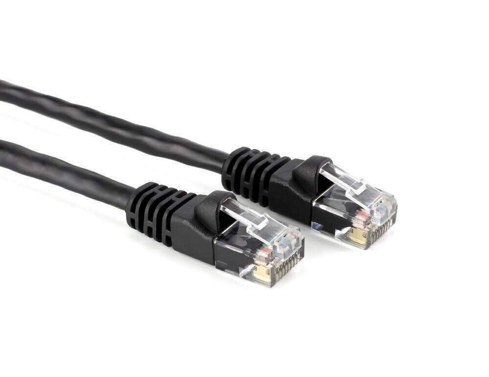 50 PACK LOT 25FT CAT6 Ethernet Patch Cable Black RJ45 550Mhz UTP 7.5M