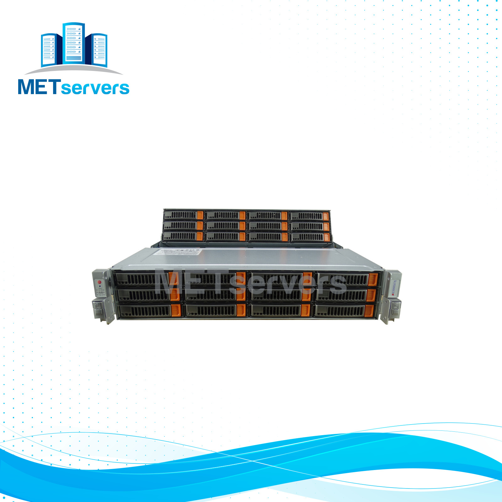 Supermicro Storage 6028R-E1CR24N 2x E5-2640 V4 10C 128GB 24x Trays Rails
