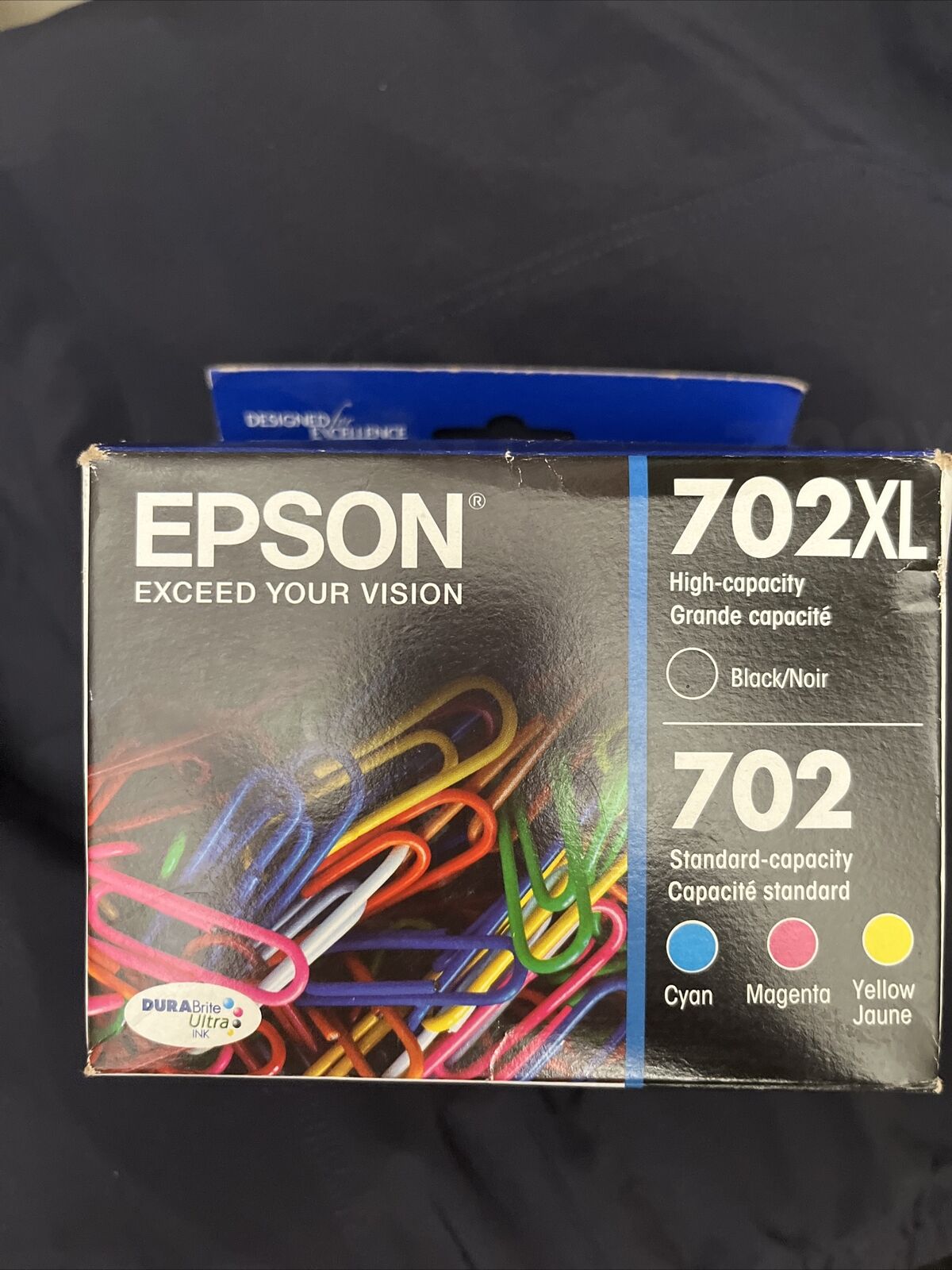 Epson 702XL / 702 Ink Set T702XL-BCS T702XL120 & T702520 Exp 07/2025 Retail Box