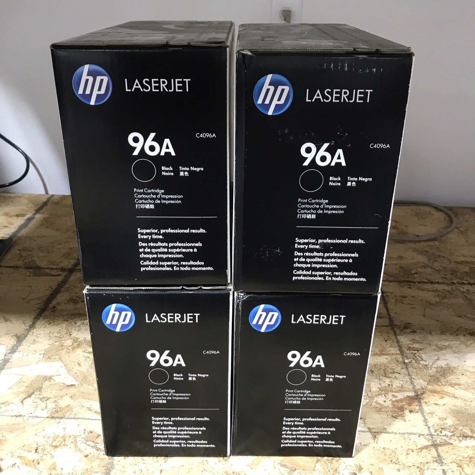Lot Of 4 New Sealed HP 96A (C4096A) Black Toner