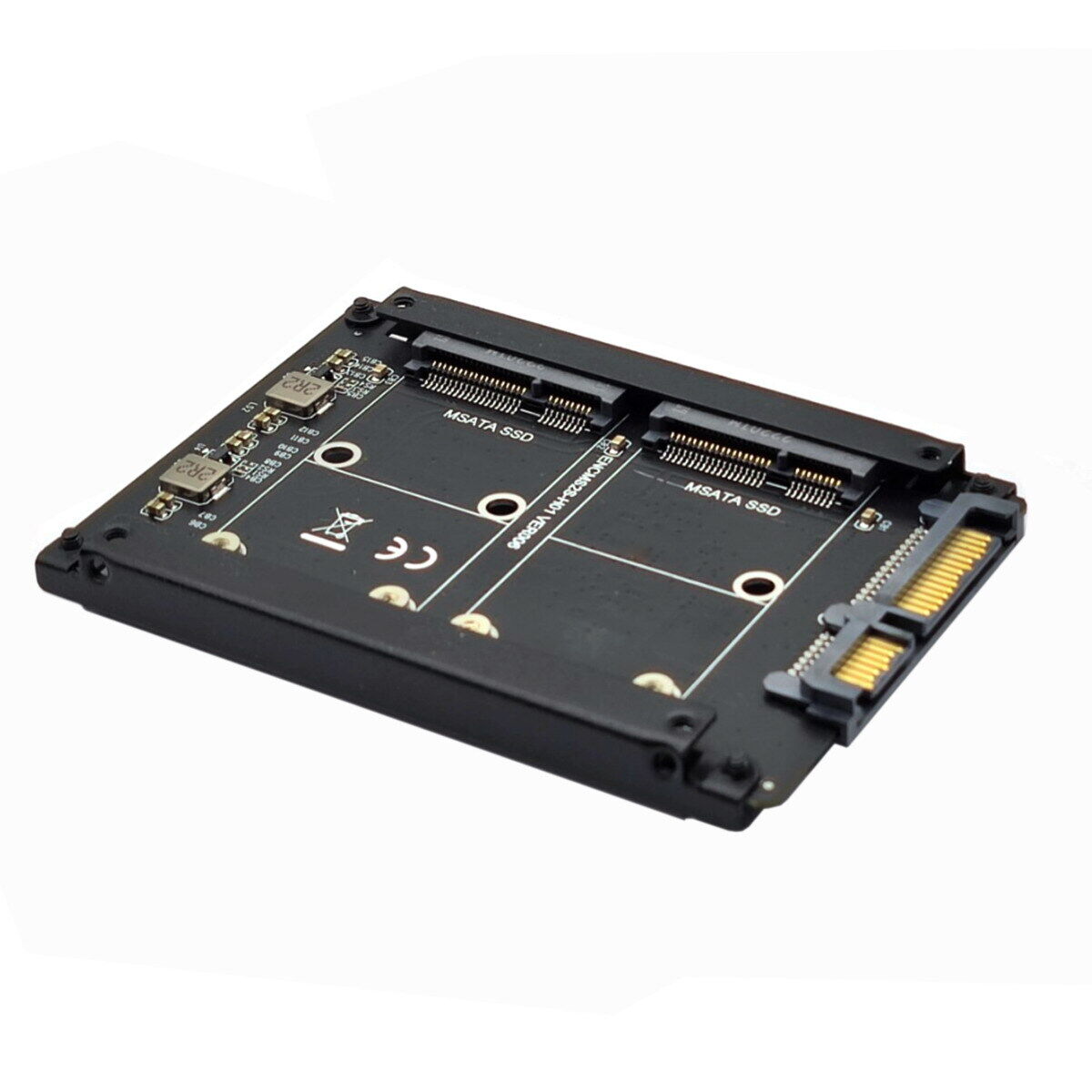 2.5inch SATA to Dual MSATA Mini-SATA SSD Card JOBDBridge Combo HHD Enclosure
