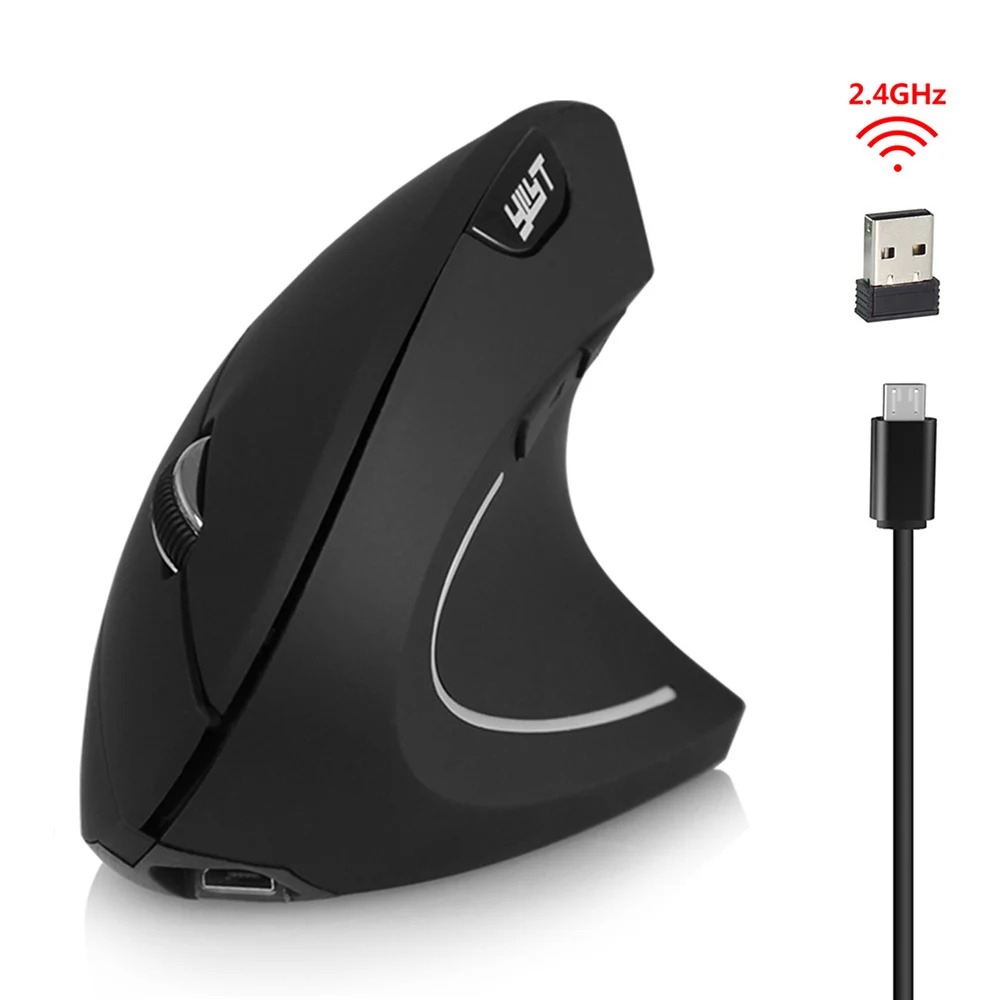 Wireless 2.4G Vertical Advance Ergonomic Upright Design Gaming Optical Mouse 