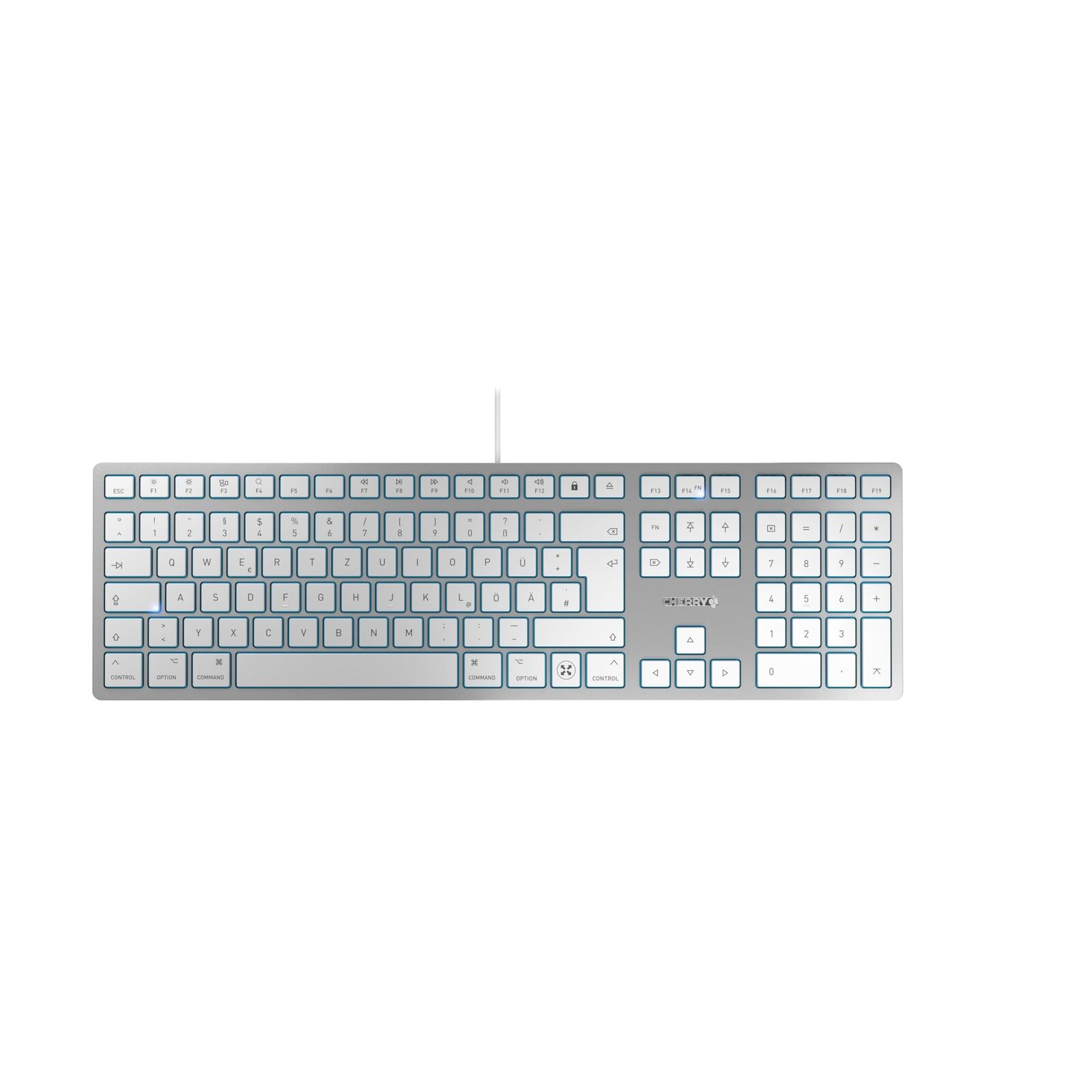 CHERRY KC 6000C FOR MAC Tastatur kabelgebunden wei NEW