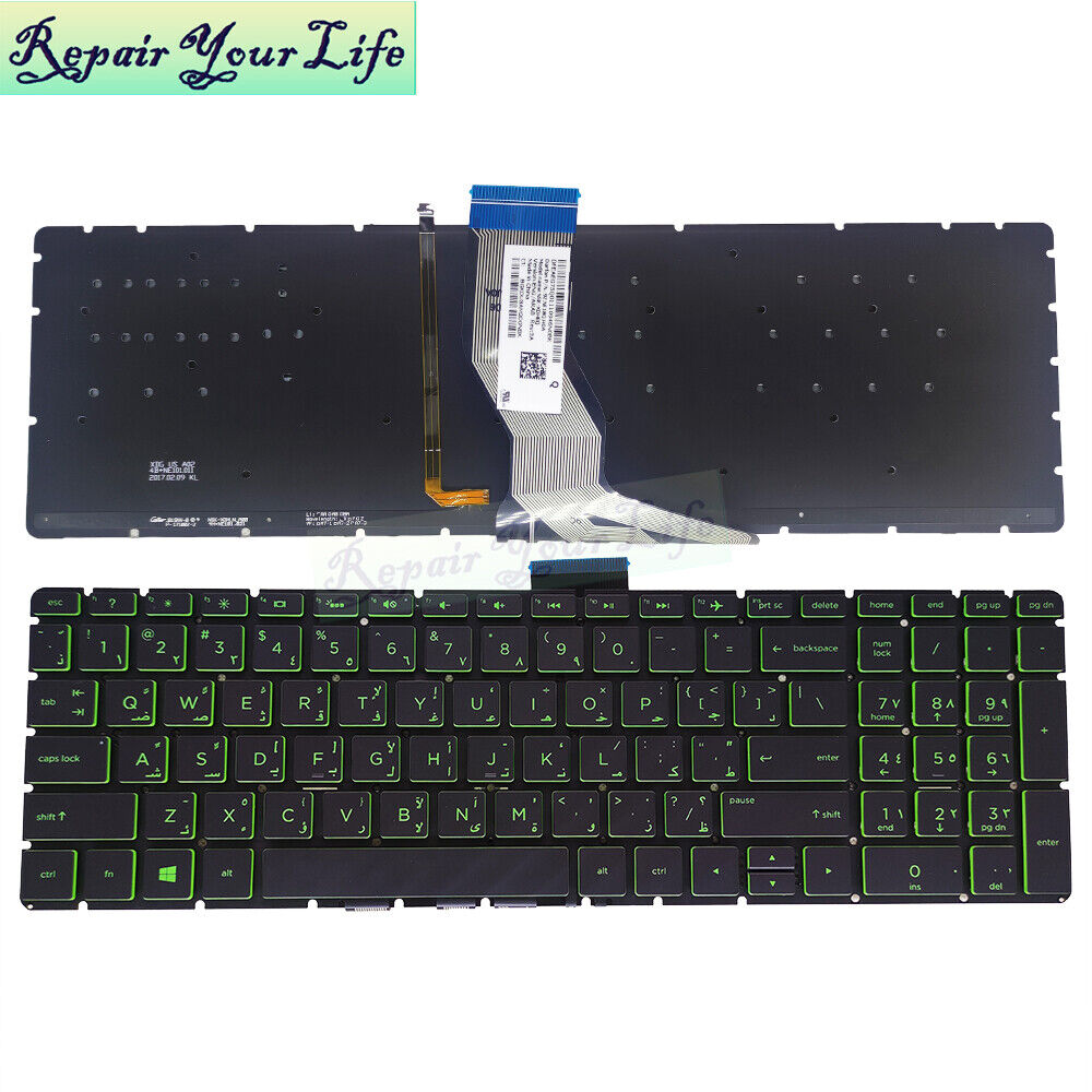 AR Arabic backlit Keyboard for HP ENVY X360 15-BS 15-BP 250 G6 15-CC 15-CD 15-CK