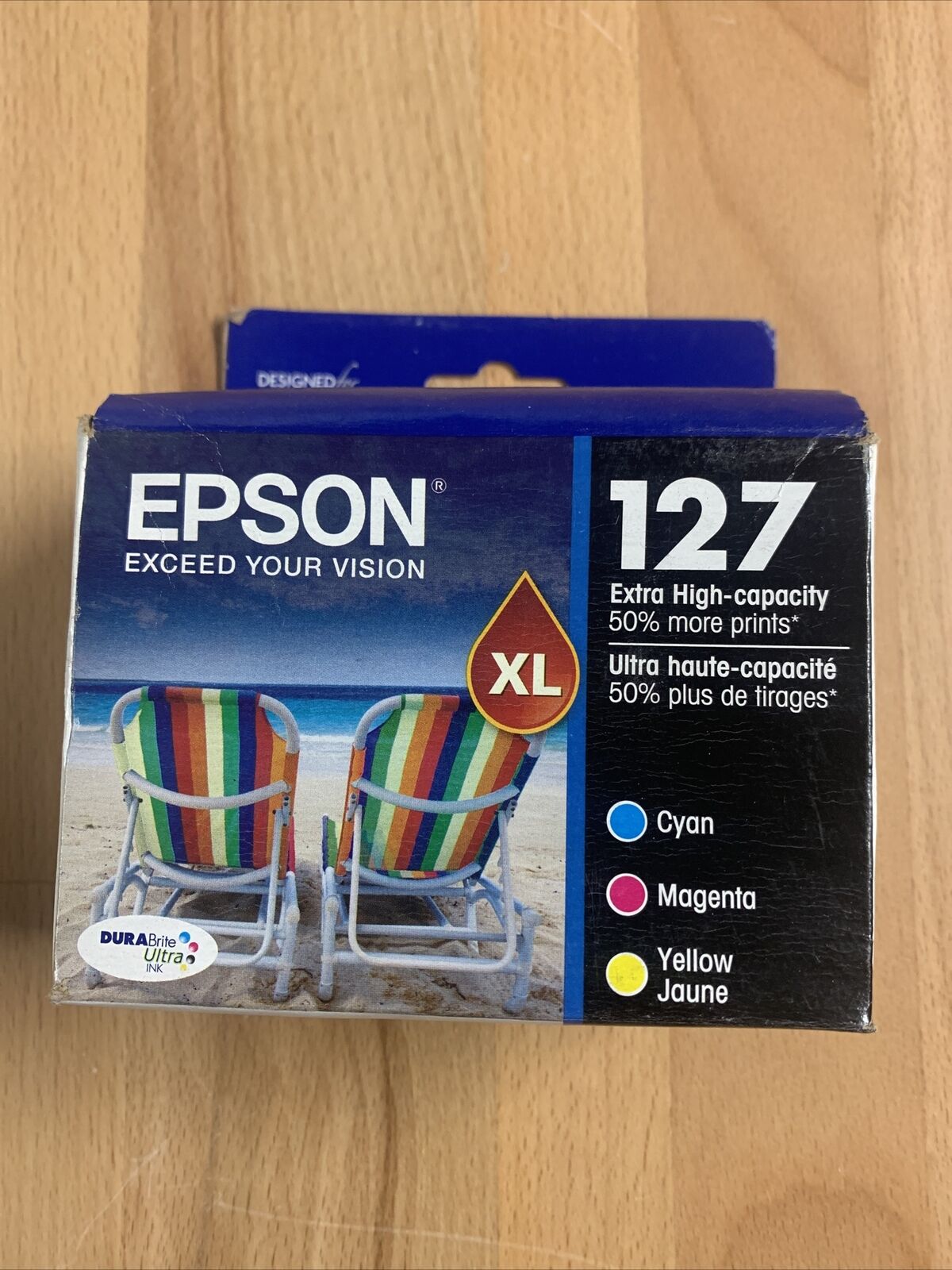 NEW Epson 127XL High Capacity Ink Cartridges Cyan/Magenta/Yellow 3-Pack 3/2020