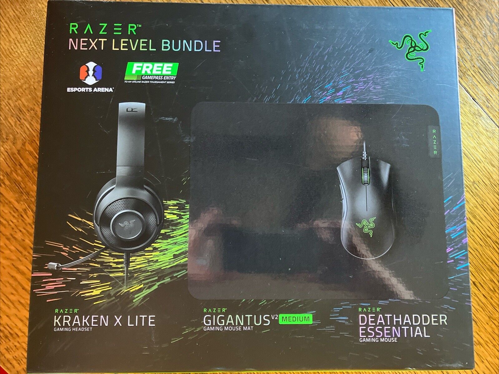 Razer Next Level Bundle - Kraken X Lite Wired Headset, DeathAdder Essential...