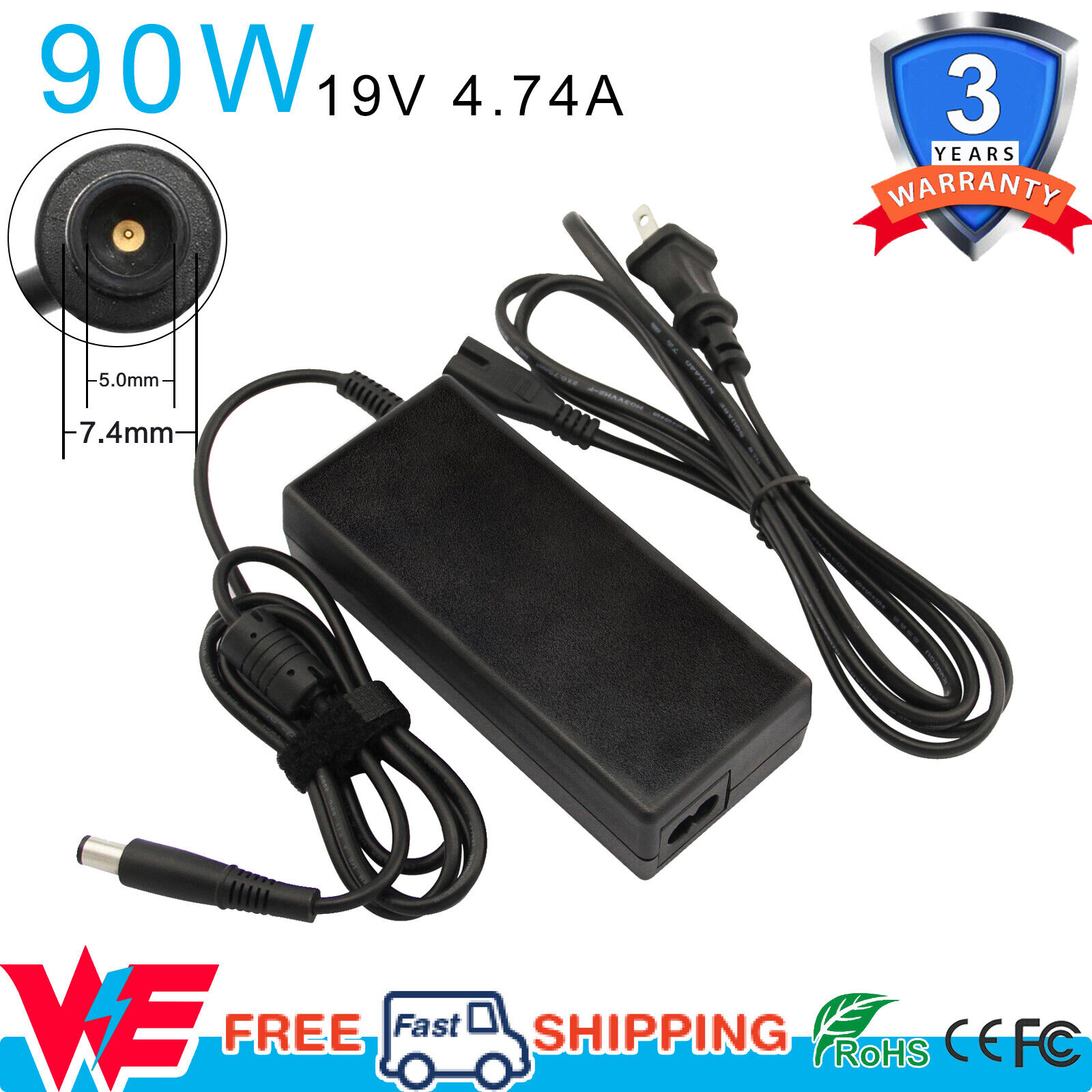 90W AC Adapter For HP Pavilion 23-q014 23-q116 23-q214 All-in-one Desktop