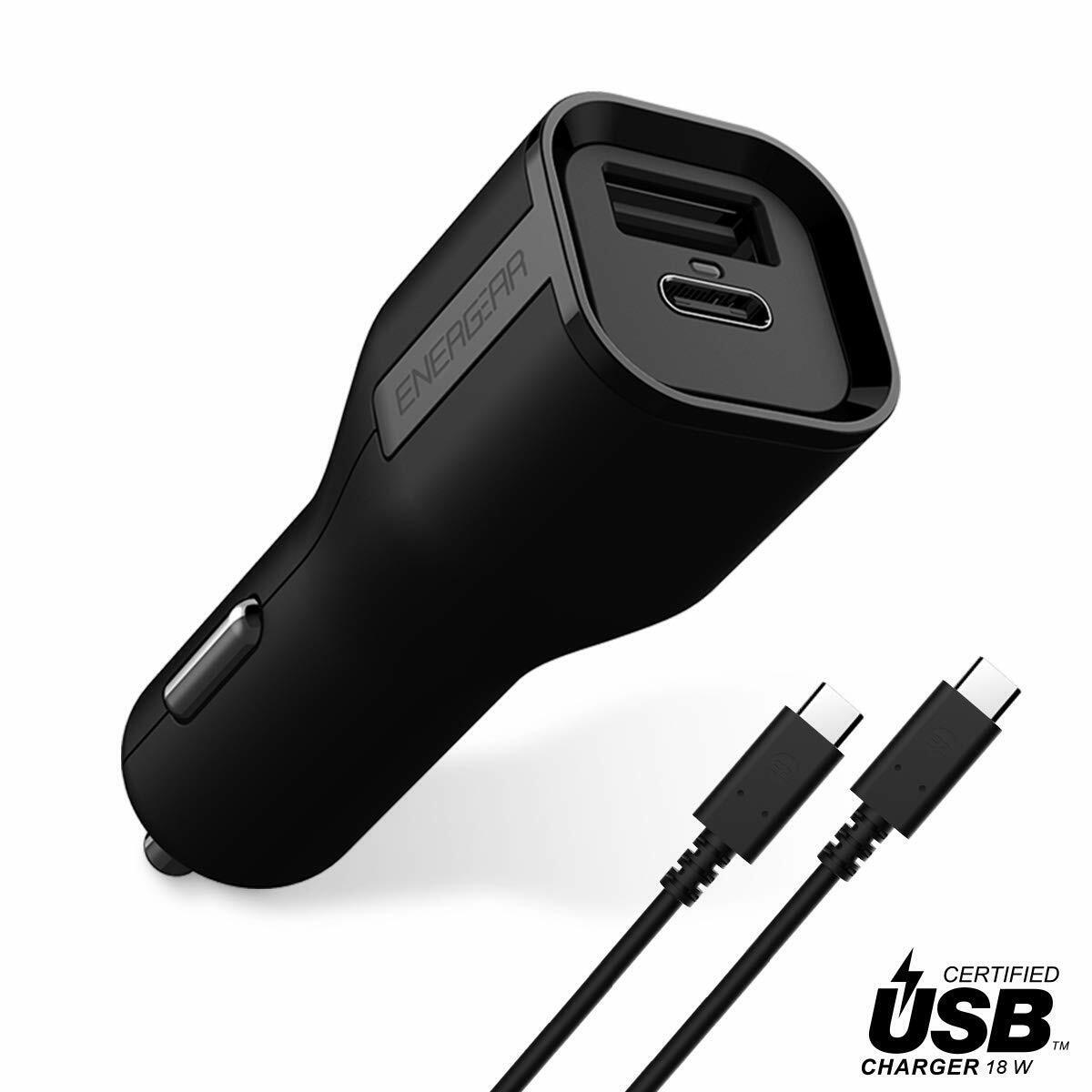 30W USB-C PD Car Charger PLUS USB-C to C Cable, UL-Listed and USB-IF Certified