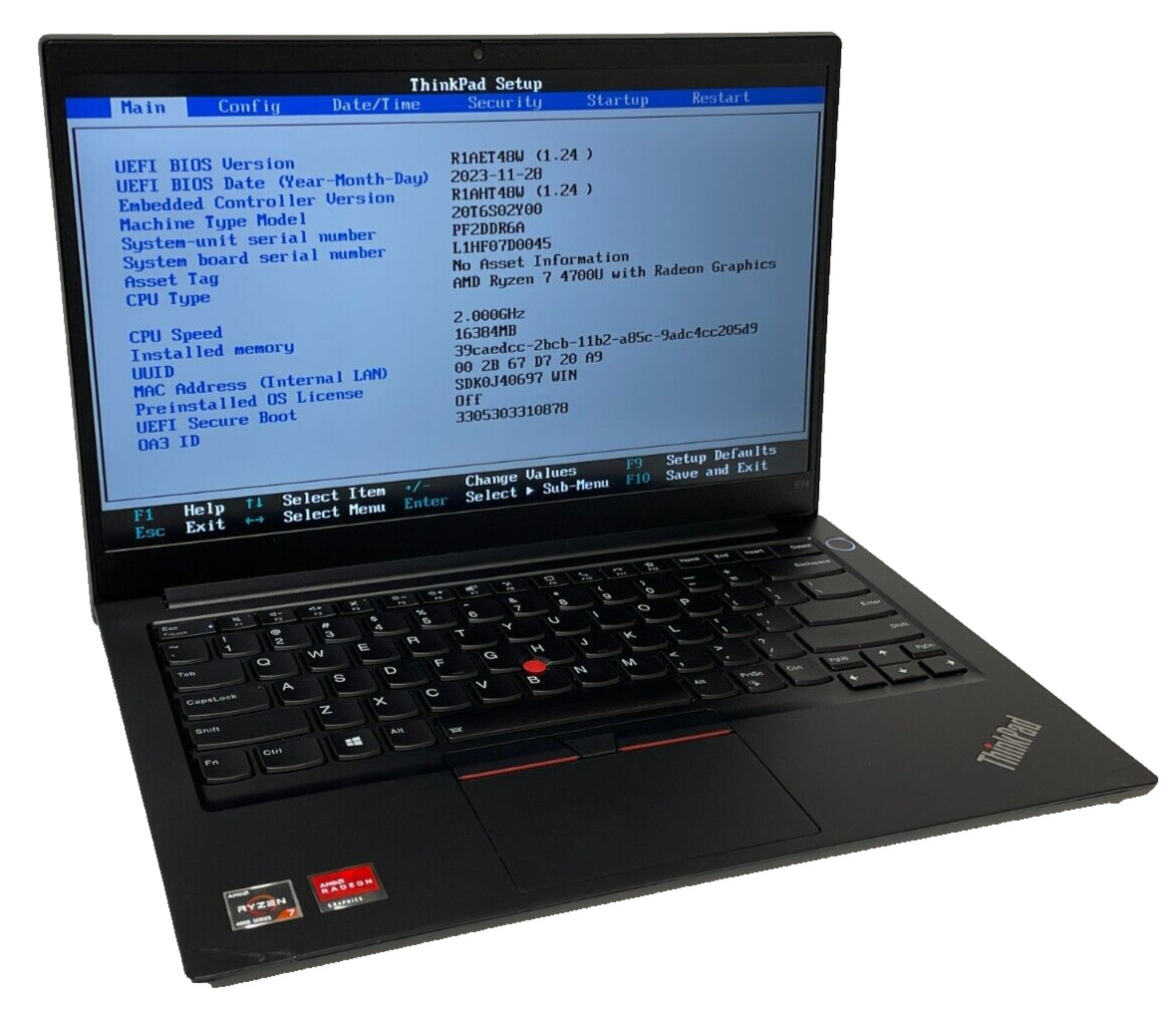 Lenovo ThinkPad E14 Gen2 (Ryzen 7-4700u 16GB RAM 256GB SSD Win11Pro) | C-Grade