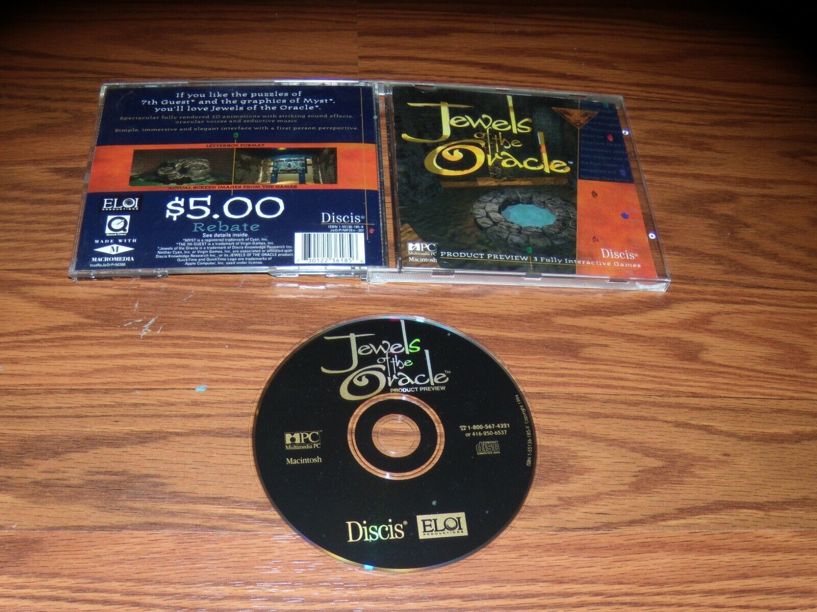 Jewels of the Oracle Product Preview for the Mac- Near Mint CD-ROM