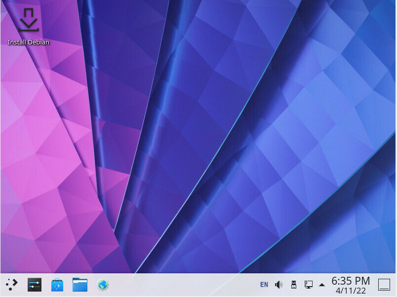 Debian Live 12 + KDE, Linux Bootable USB Drive