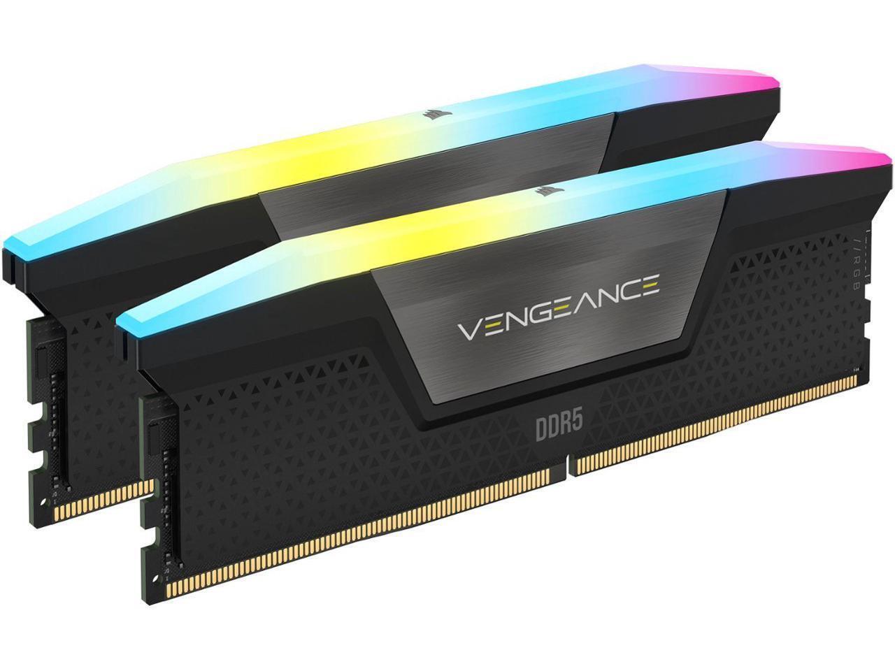 CORSAIR Vengeance RGB 32GB (2 x 16GB) 288-Pin PC RAM DDR5 6400 (PC5 51200) Deskt