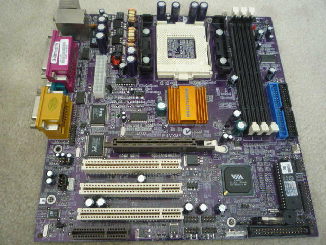 ECS P4VXMS Pentium 4 Socket 423 Motherboard 400 MHz Bus with Manual and Software