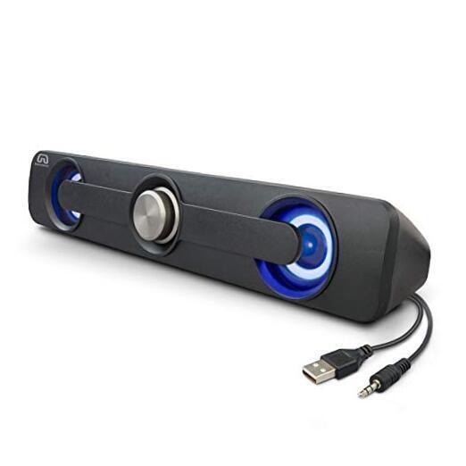 Desktop Compact USB Powered Wired Multimedia Mini Stereo Sound Bar 3.5mm Audio 