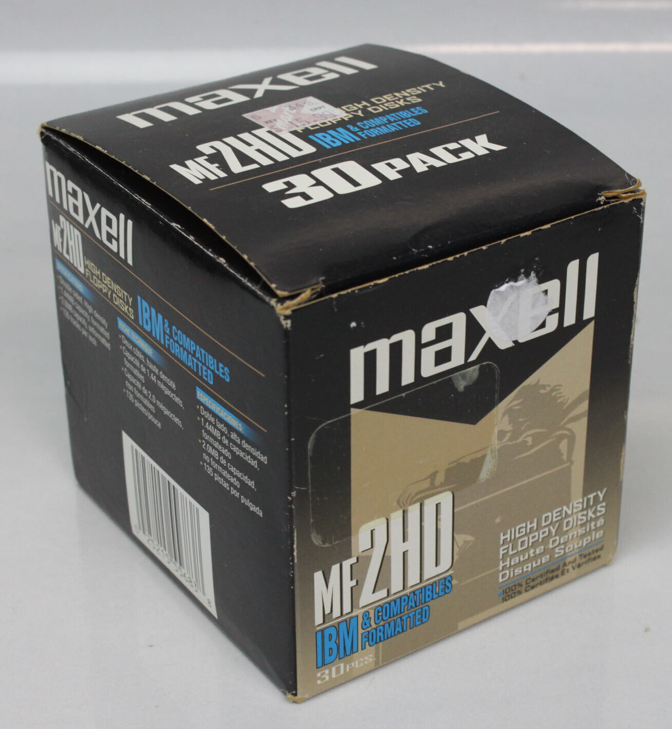 Vtg Maxell Floppy Disks Box of 30 MF2HD IBM & Compatibles Formatted Unused Boxed