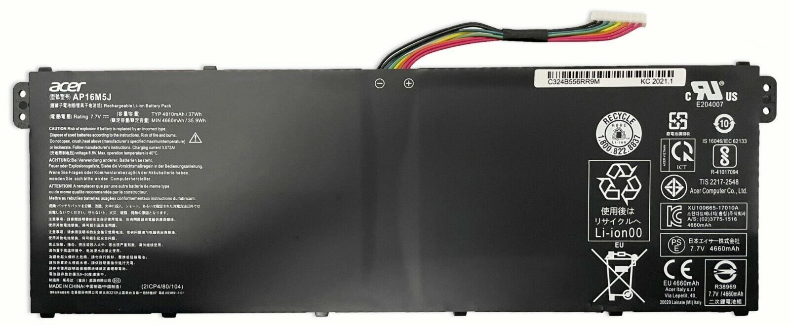 Genuine AP16M5J Battery Acer 2ICP4/80/104 KT.00205.004 KT.00205.005 KT.00205.007