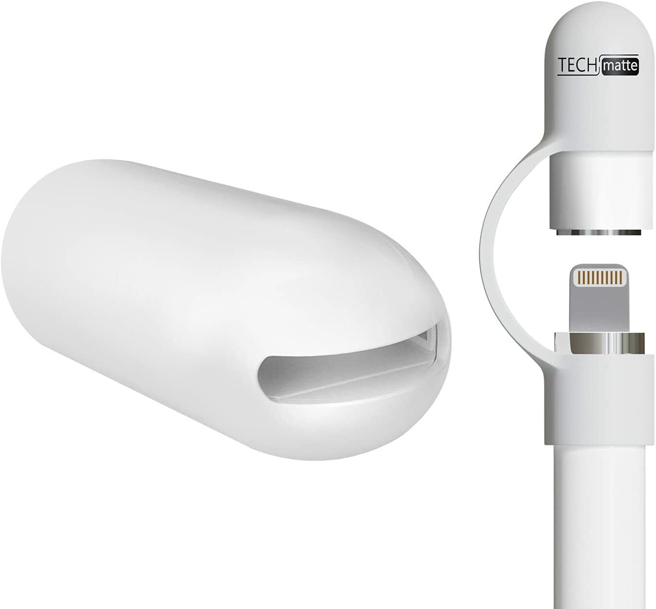 TechMatte 2-in-1 Cap Charging Adapter Compatible with Apple Pencil (1st Gen)