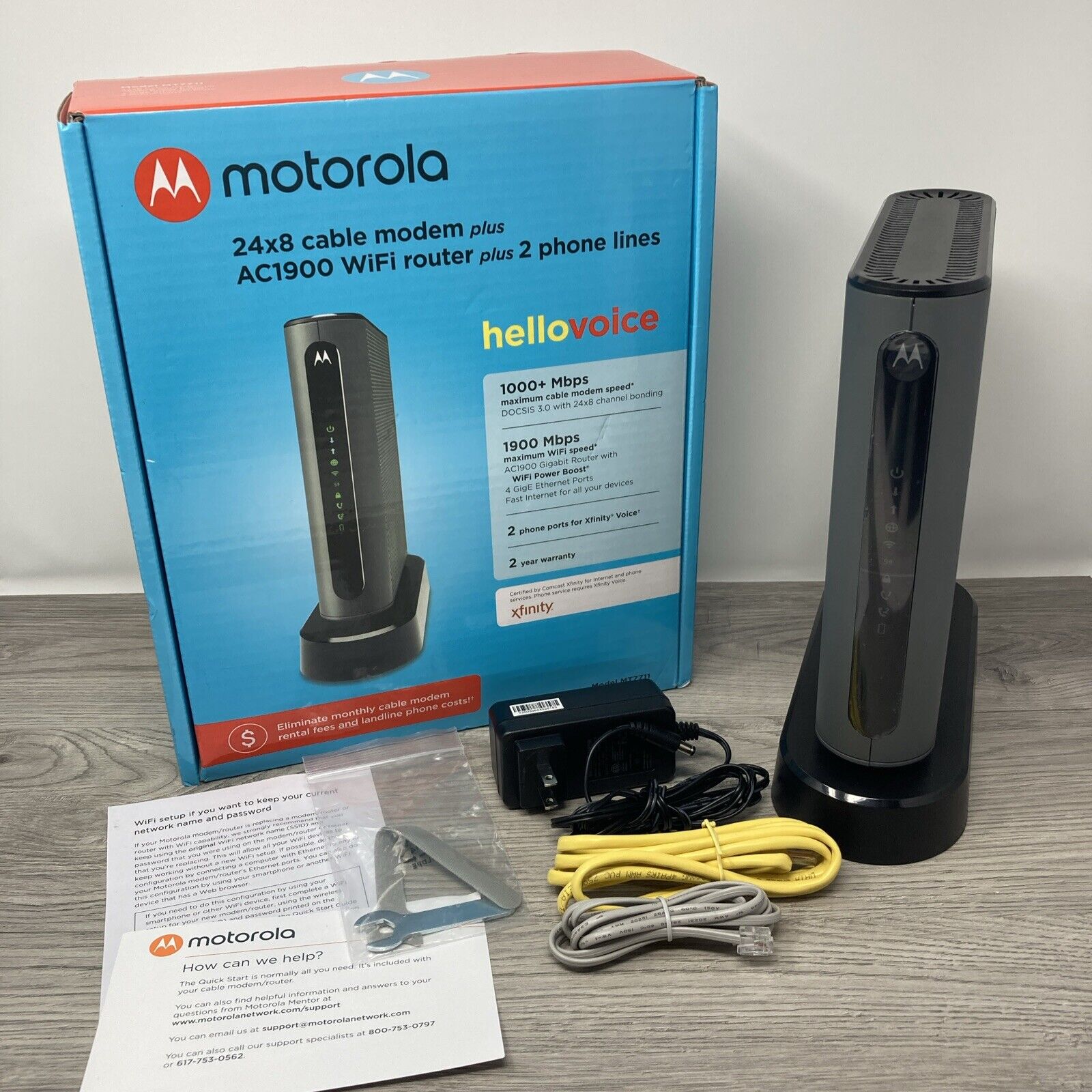 Motorola MT7711 Dual Band AC1900 Cable Modem and Wi-Fi Gigabit Router Tested