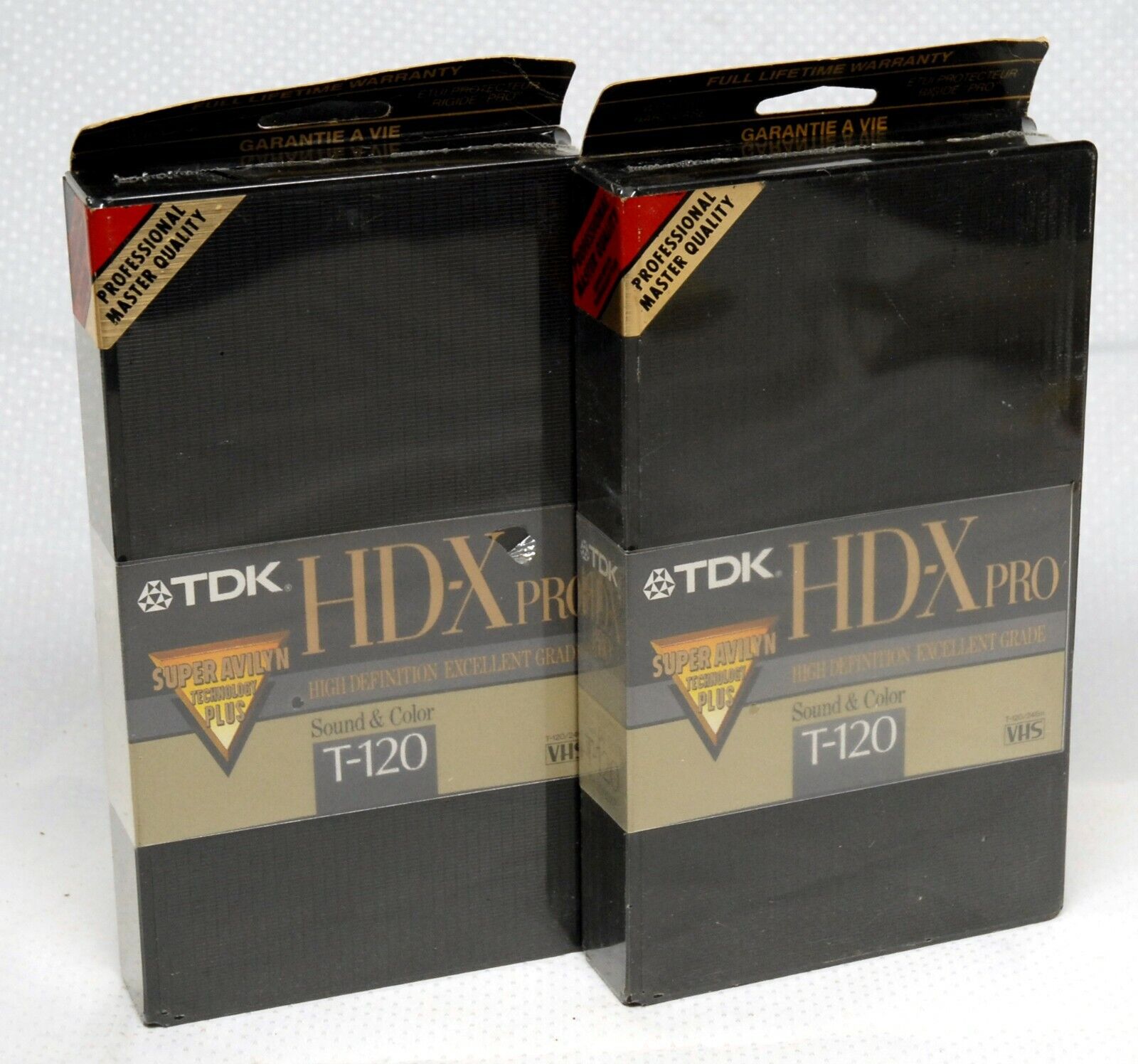 TDK HD-X Pro T-120 Quantity 2 SEALED Professional Grade Blank VHS Video Tapes