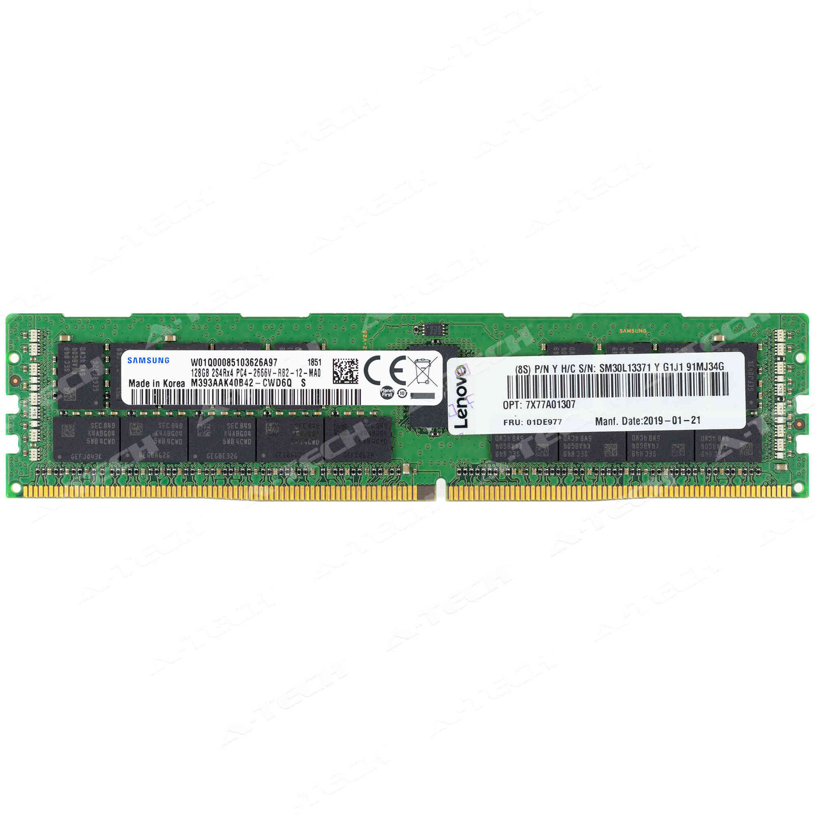 IBM-Lenovo 128GB DDR4 2666MHz REG ECC RDIMM 7X77A01307 01DE977 Server Memory RAM