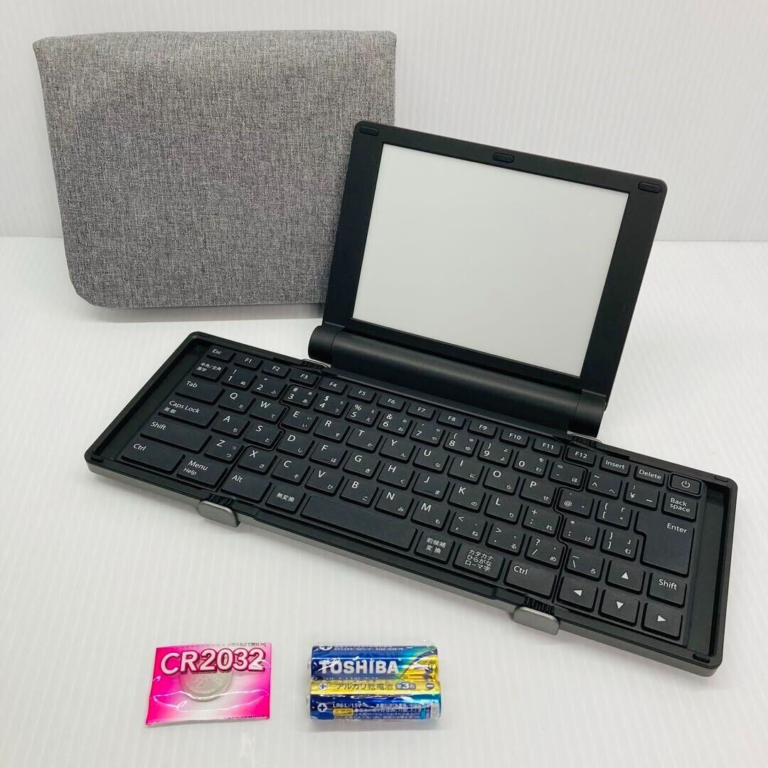 KINGJIM Pomera DM30 Digital Memo Portable Keyboard Pad Black w/o Box USED