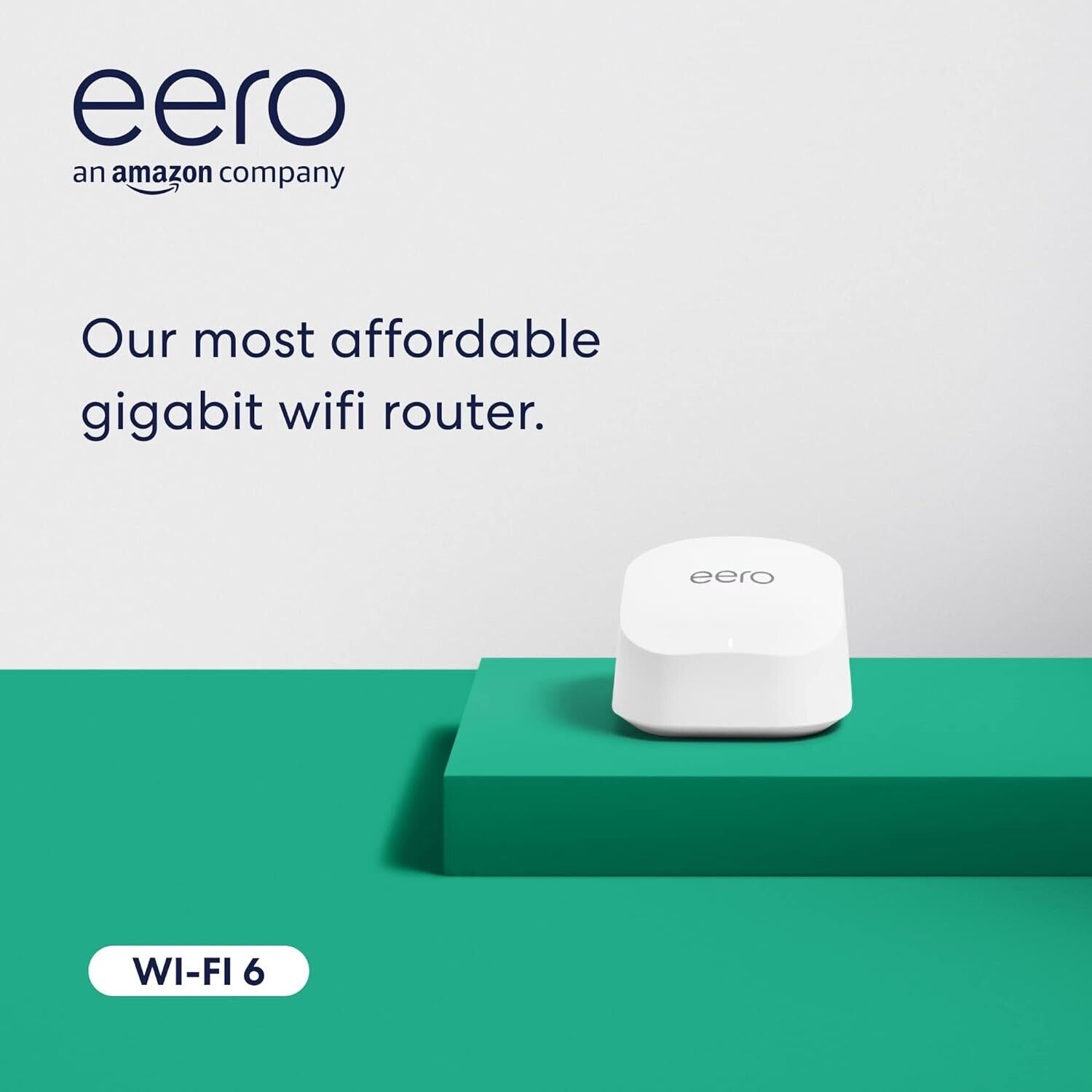eero 6 mesh Wi-Fi router | 0.9 Gbps Ethernet | up to 1,500 sq. eero 6