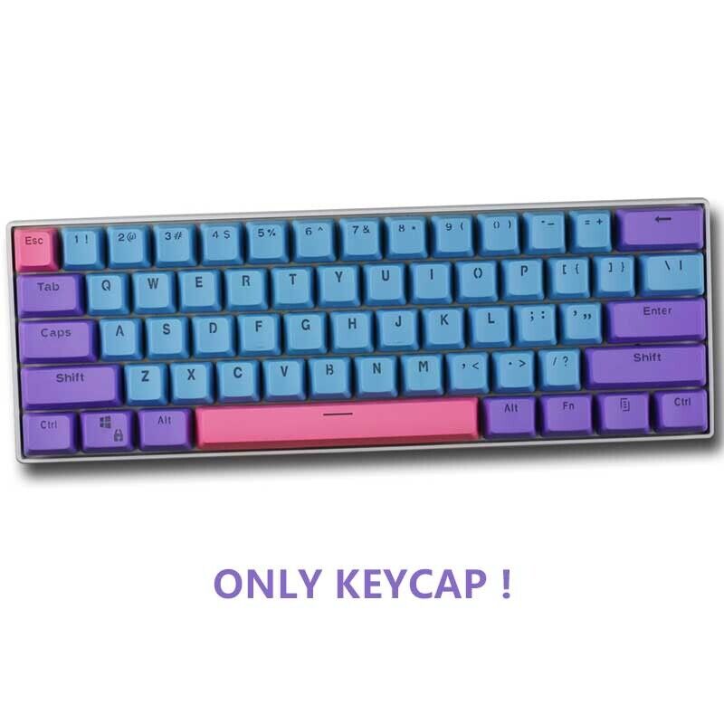 Joker Keycaps Set PBT Doubleshot Blue Purple Pink Custom for Mechanical Keyboard
