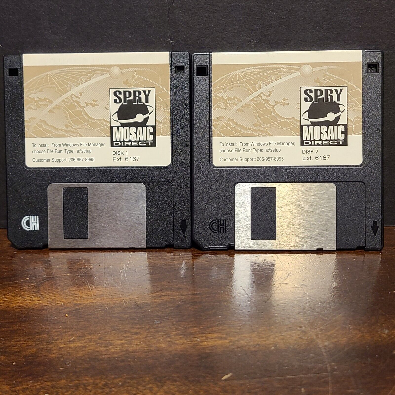 Vintage 1995 ● SPRY Mosaic Direct software ● disk 1 and 2 ext. 6167 dos program 
