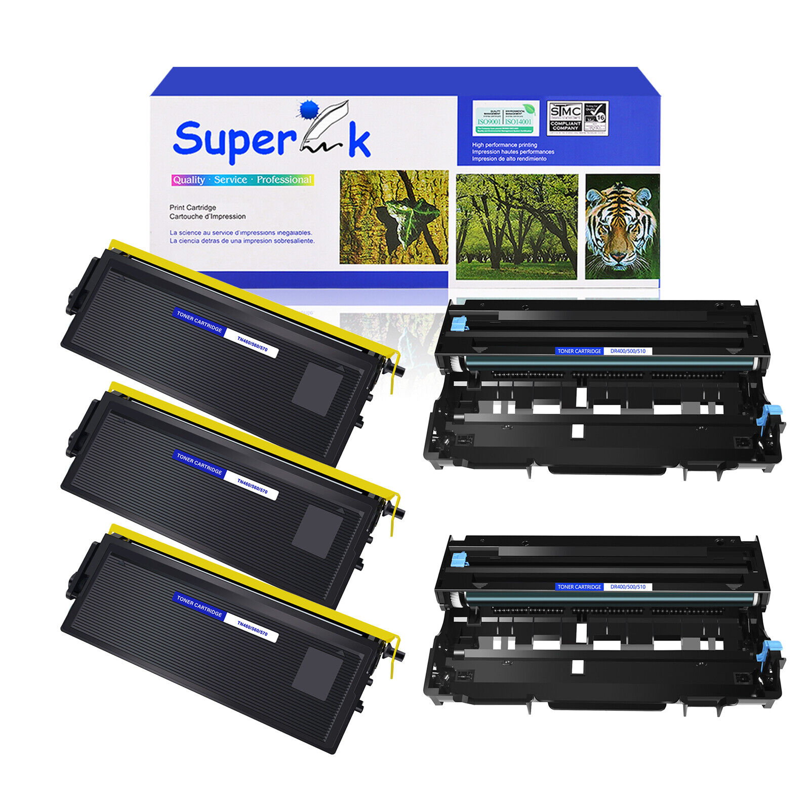 3PK TN570 Toner +2PK DR510 For Brother DCP-8040 DCP-8040D DCP-8045D HL-5100 5130
