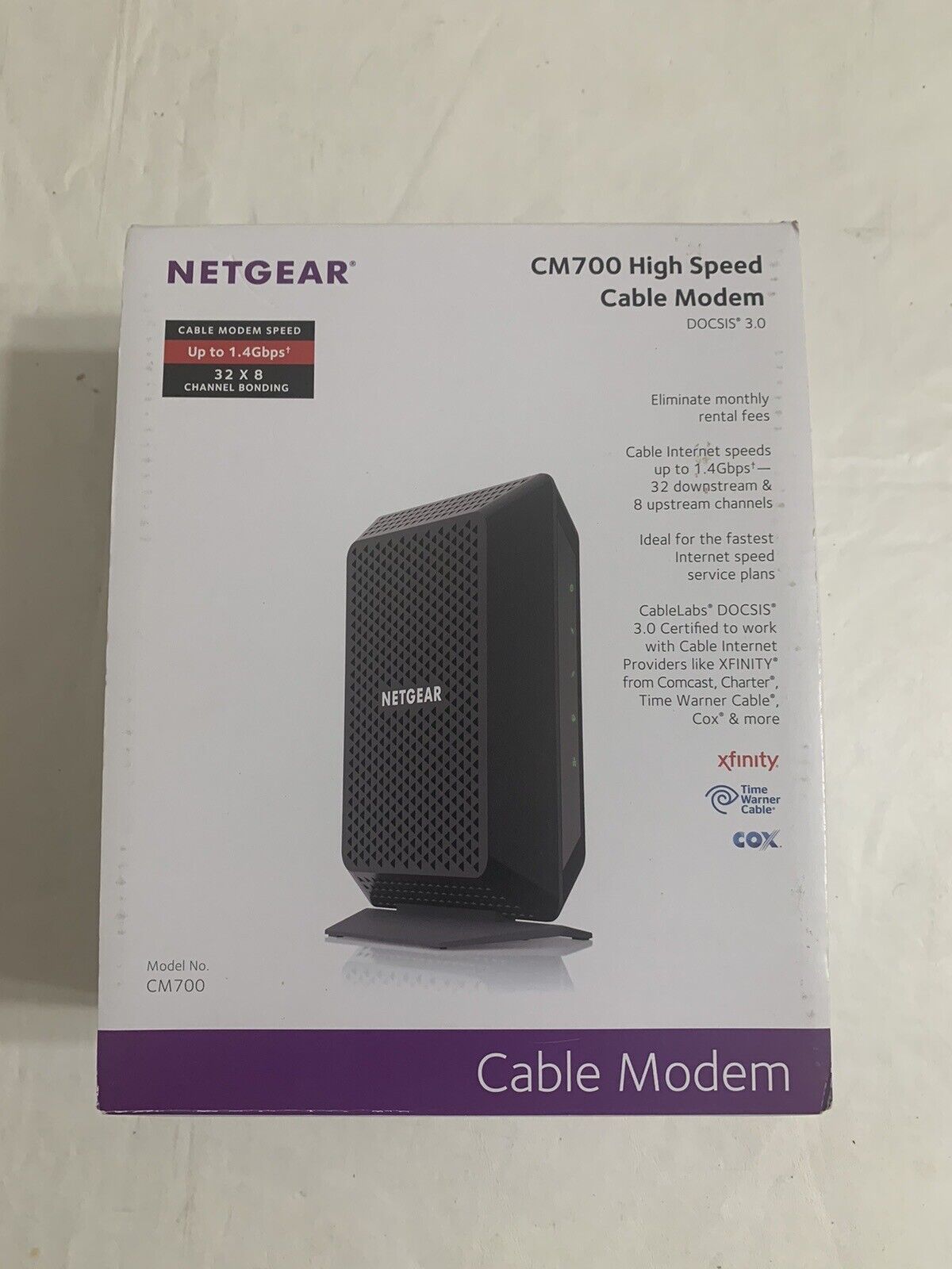 NETGEAR CM700 DOCSIS 3.0 Cable Modem New Open Box