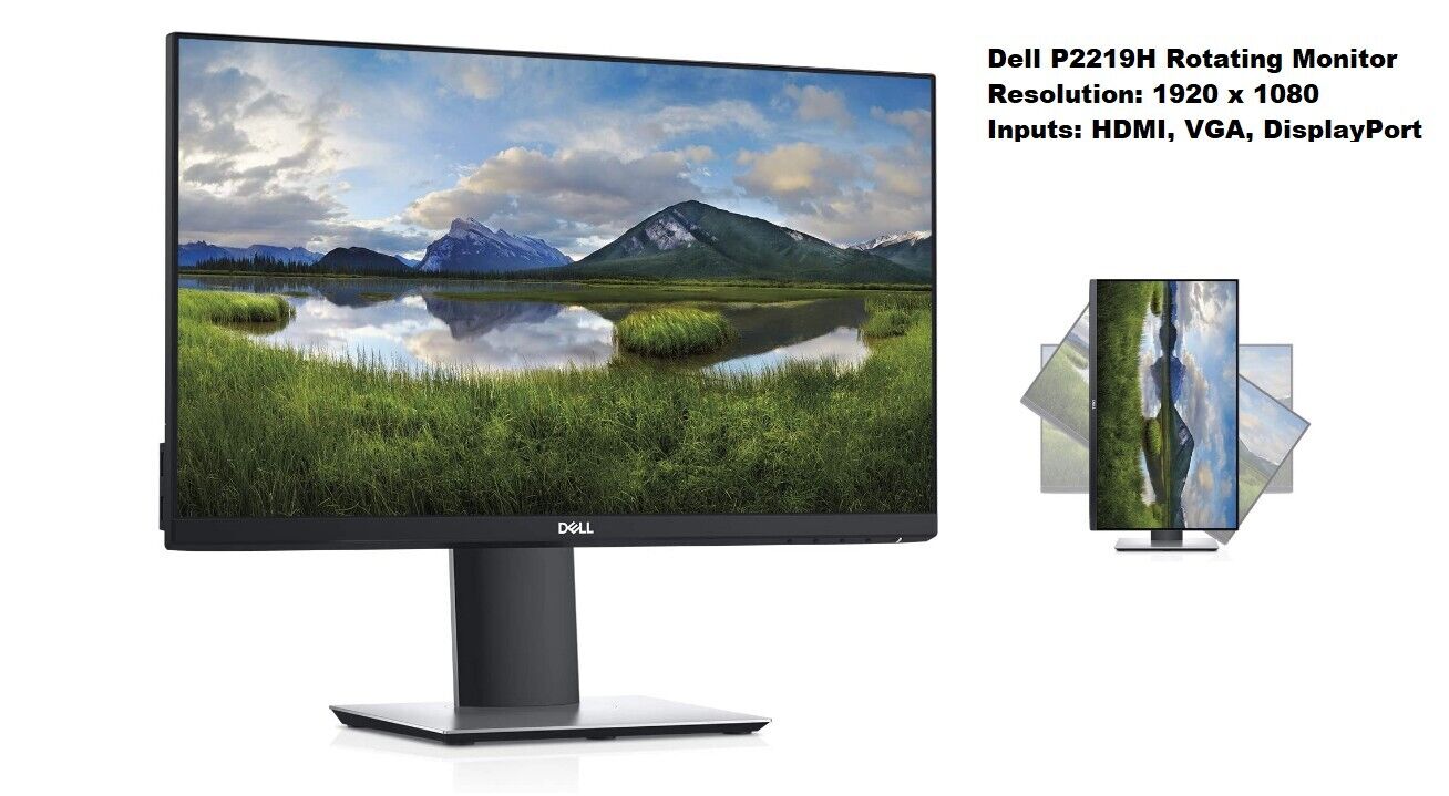 Dell P2219H 21.5 in. Full HD 1920 X 1080 LED LCD IPS Monitor HDMI - DisplayPort