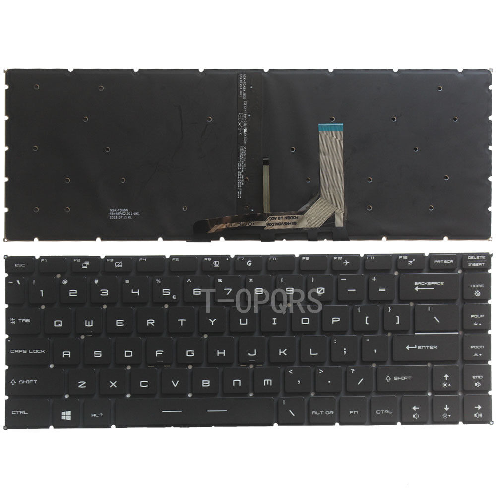 US backlit black keyboard for MSI GS65 Stealth Thin 8RE/GS65 Stealth Thin 8RF