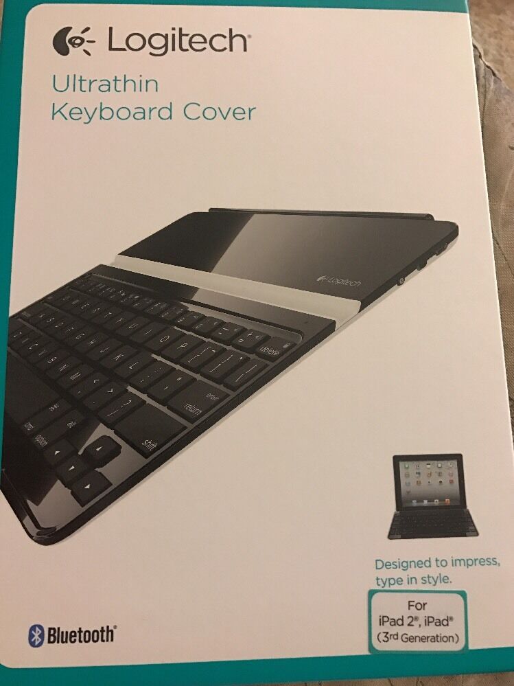 Logitech Ultrathin Wireless Bluetooth Keyboard/Cover Case iPad 