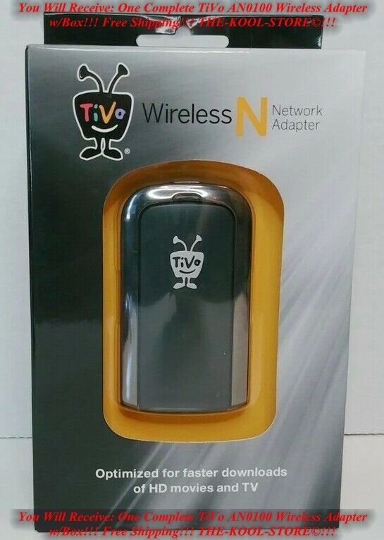 TiVo WiFi Wireless AN0100 Network Adapter WiFi 802.11n B G N Cables 5Ghz 2.4Ghz