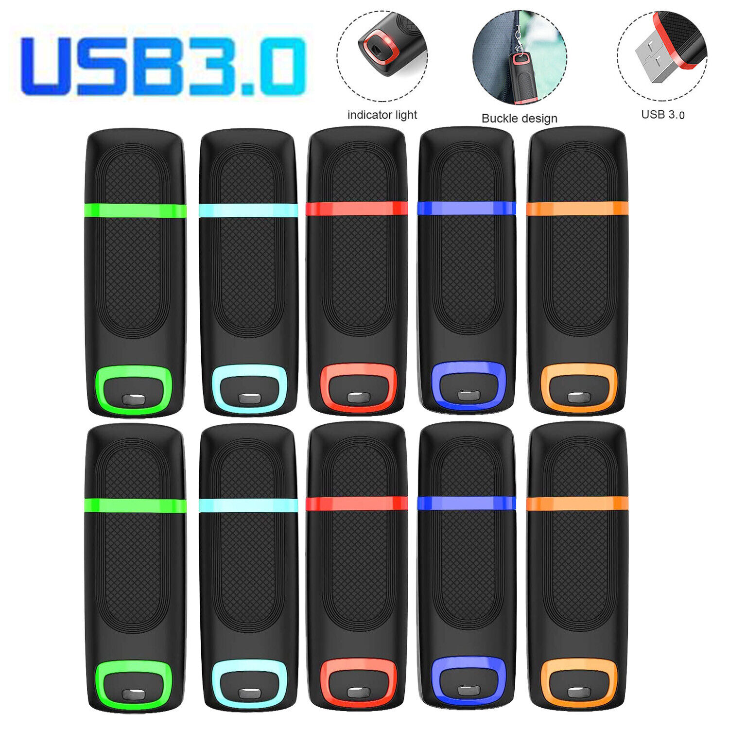 Mix colors 32GB USB 3.0 Flash Drive USB Memory Stick Thumb Pen Drive 5/10/20Pack