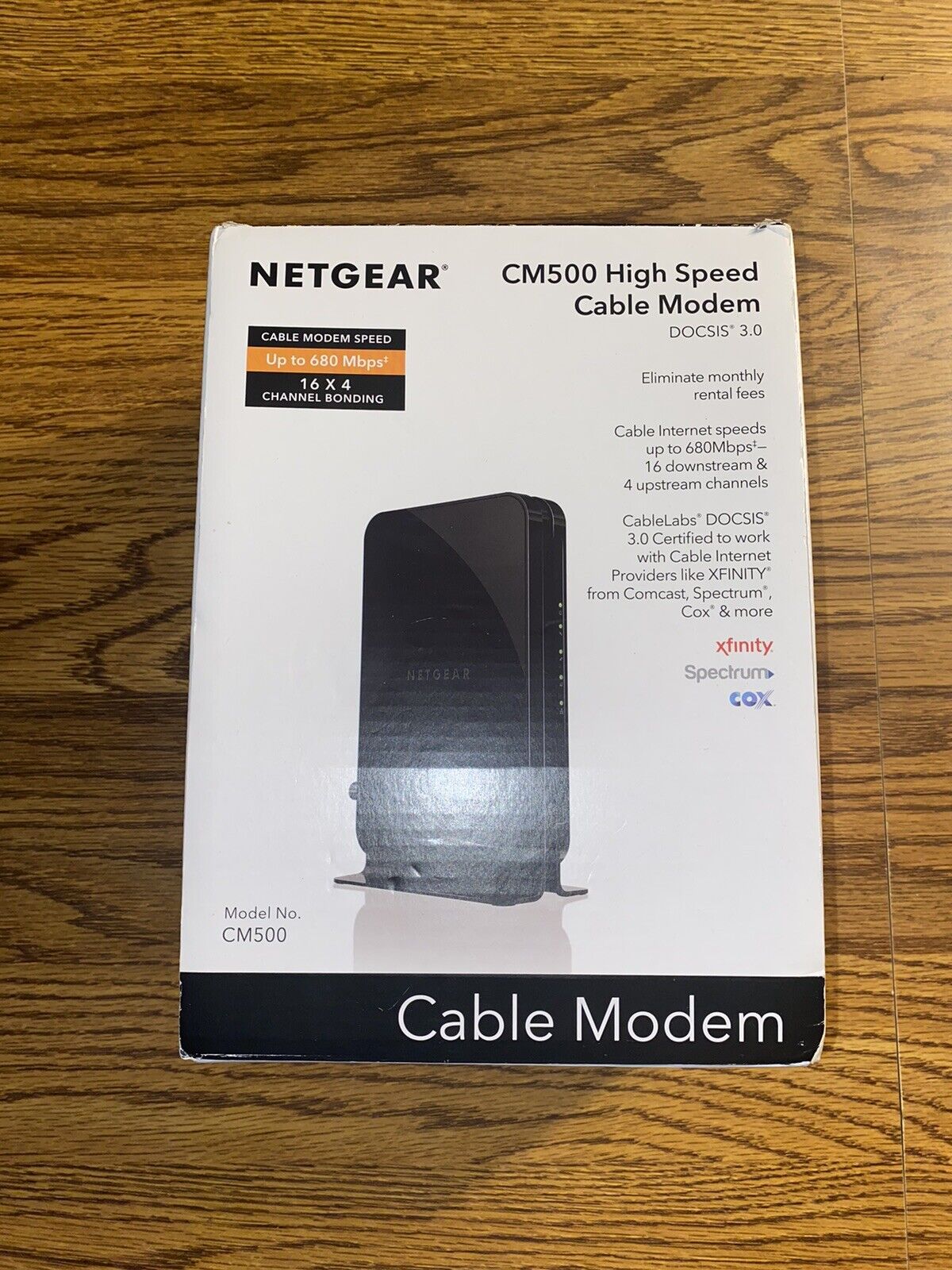 Netgear Model CM500 High Speed Cable Modem Speed Up to 680 Mbps Ships Free