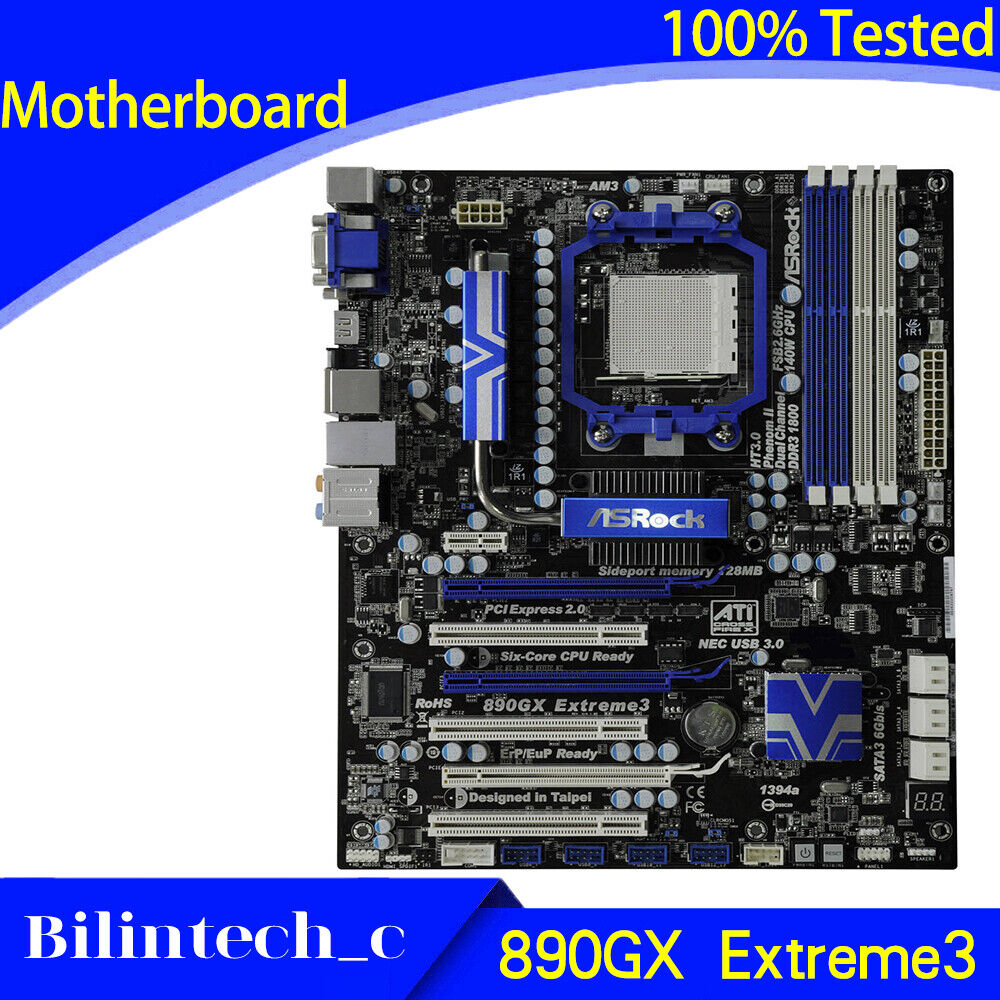FOR ASRock 890GX Extreme3 890GX Motherboard Supports USB3.0 HDMI AM3/AM3+ 8G AMD