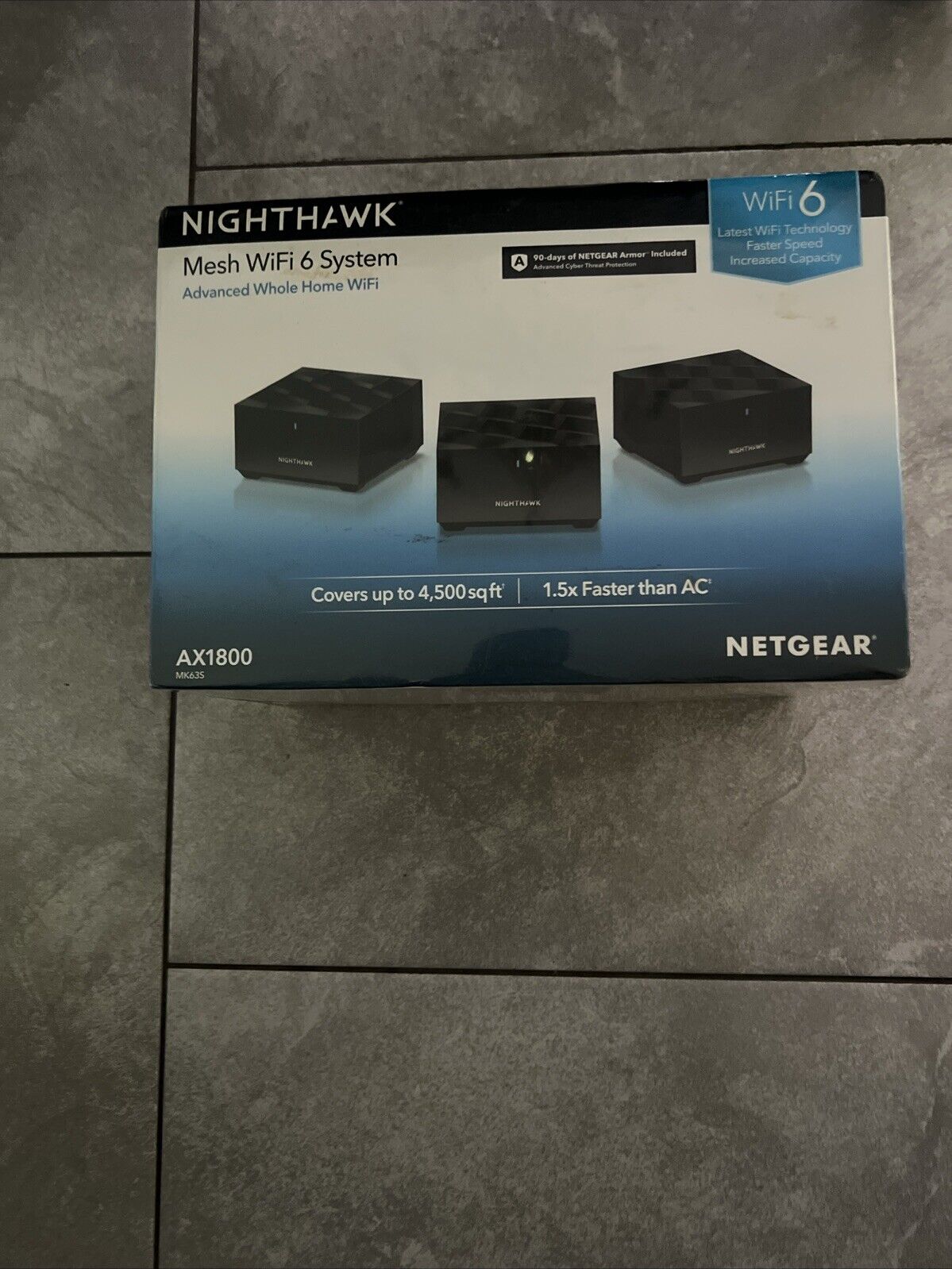 NETGEAR MK63S100NAS Nighthawk  Mesh WiFi 6 System AX 1800 NEW  Factory Sealed 