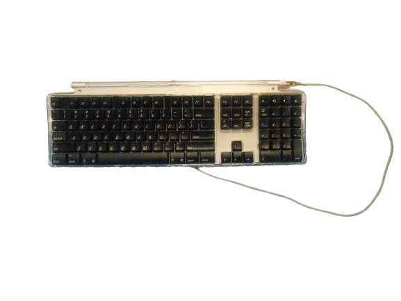 Vintage Apple M7803 Pro USB Wired Keyboard Clear Black