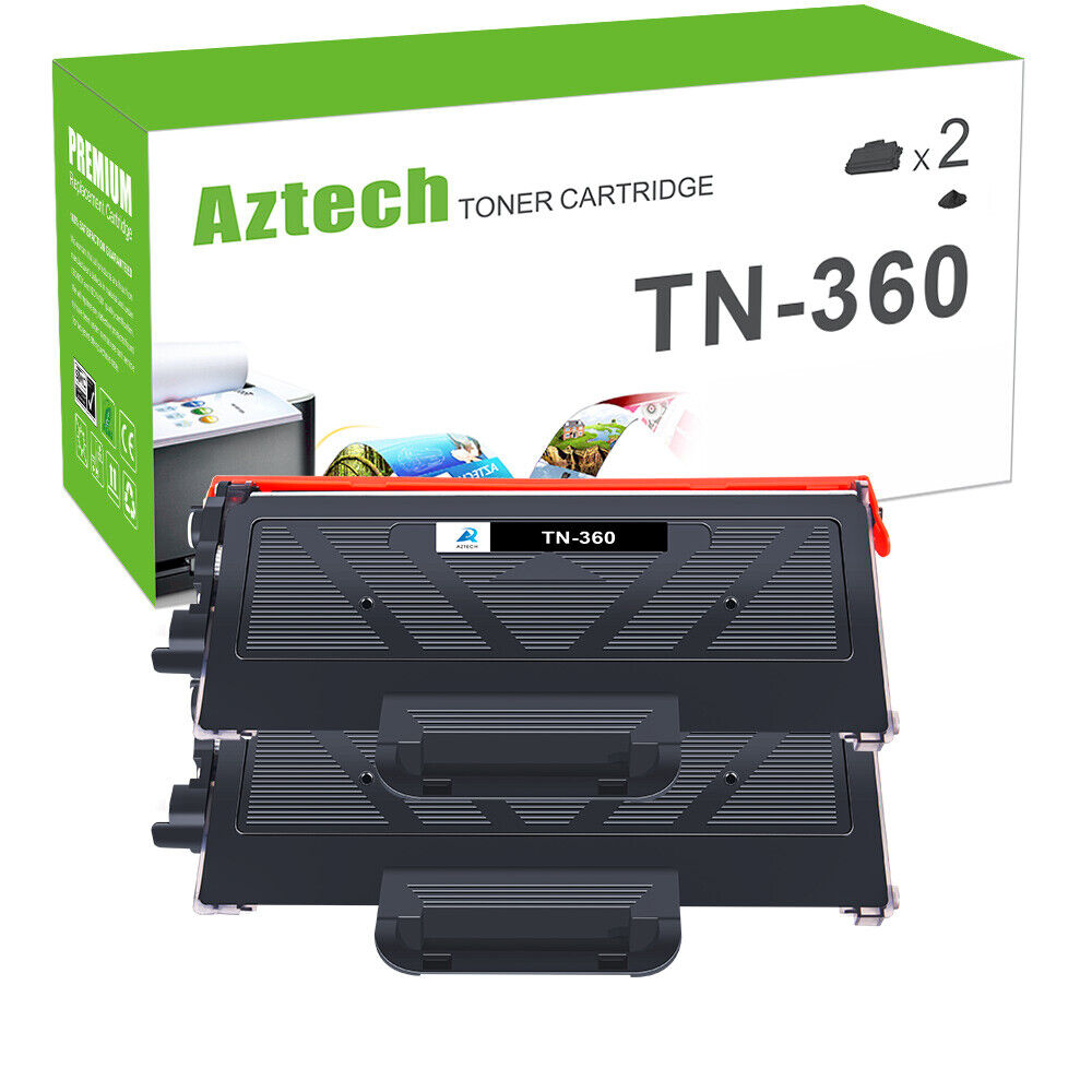2 x TN-360 Toner Cartridge For Brother HL-2140 HL-2170W MFC-7340 7840W DCP-7030