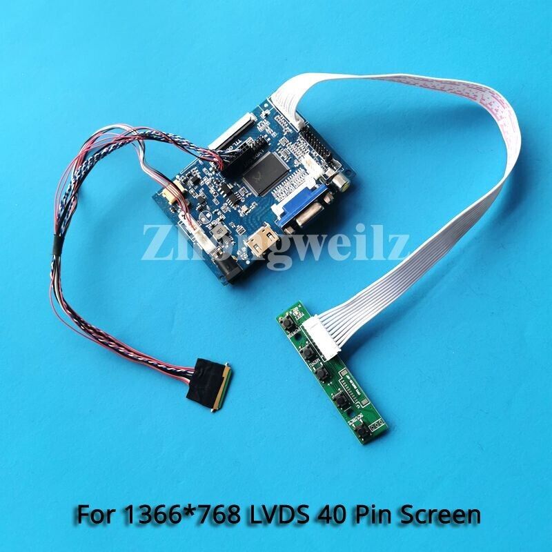 For B133XW03 V0/V1/V2 Screen LVDS 40 Pin 1366x768 VGA AV HDMI LED Driver Board 