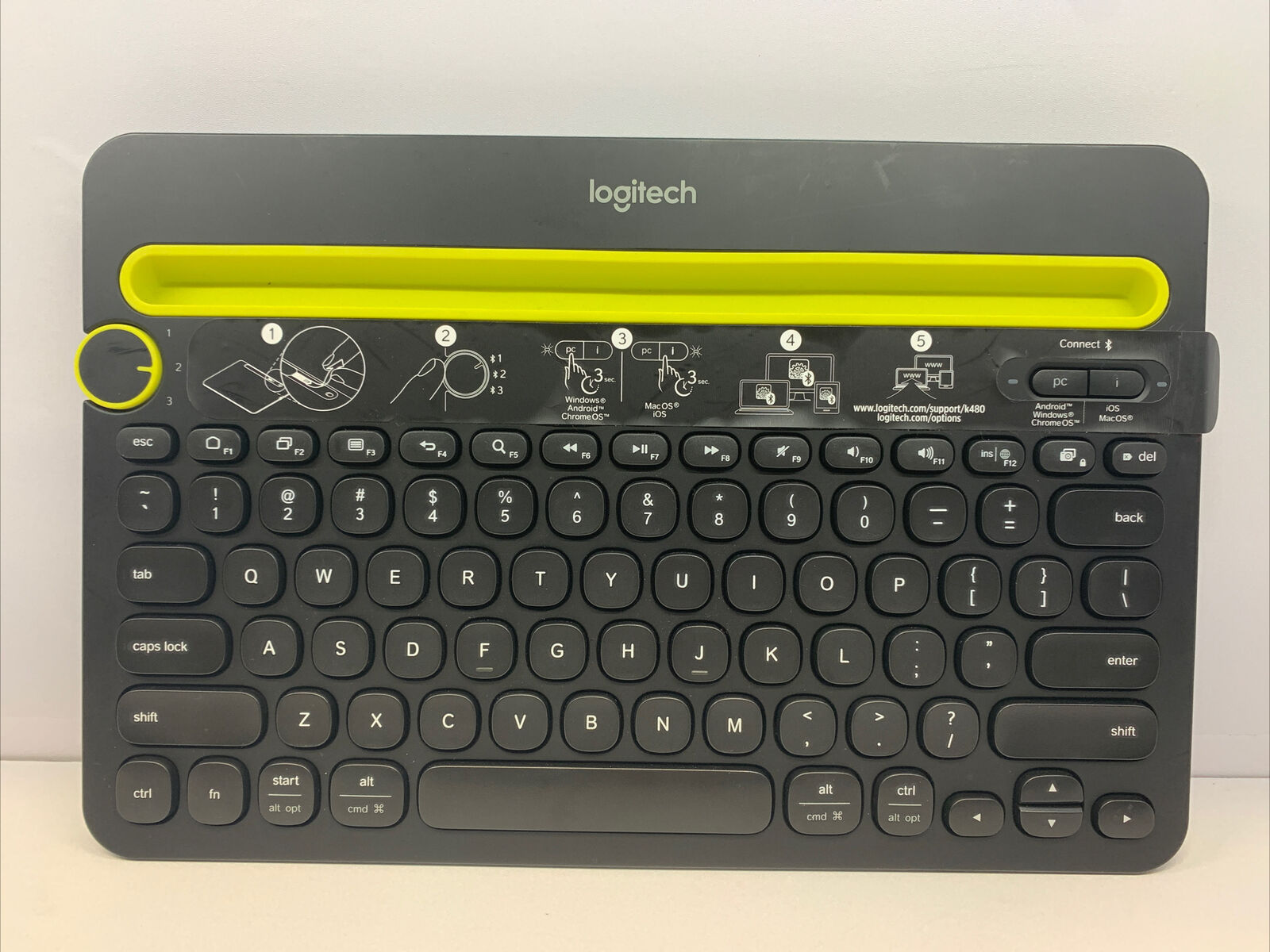 Logitech K480 Wireless Keyboard TESTED WORKS TESTED OFFICE ACCESSORIES