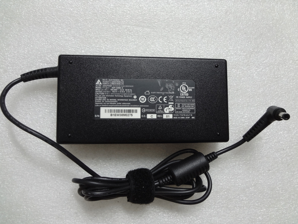 Original Delta 120W AC/DC Adapter Charger MSI GF63 8RC-409US ADP-120MH D Laptop