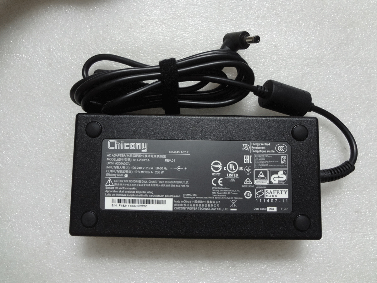 NEW OEM 19V10.5A A11-200P1A For Clevo P670RG/Sager NP8678-S Genuine 200W Adapter