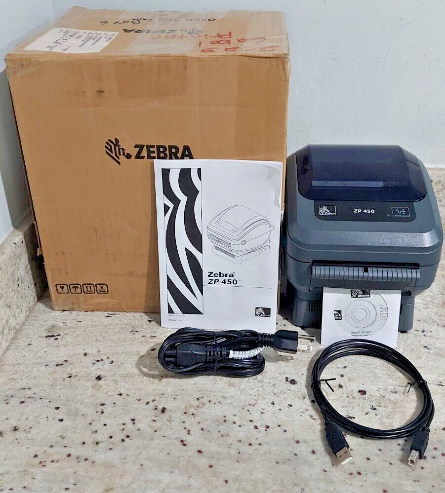slightly used Zebra ZP450 Direct Thermal Shipping Label Printer