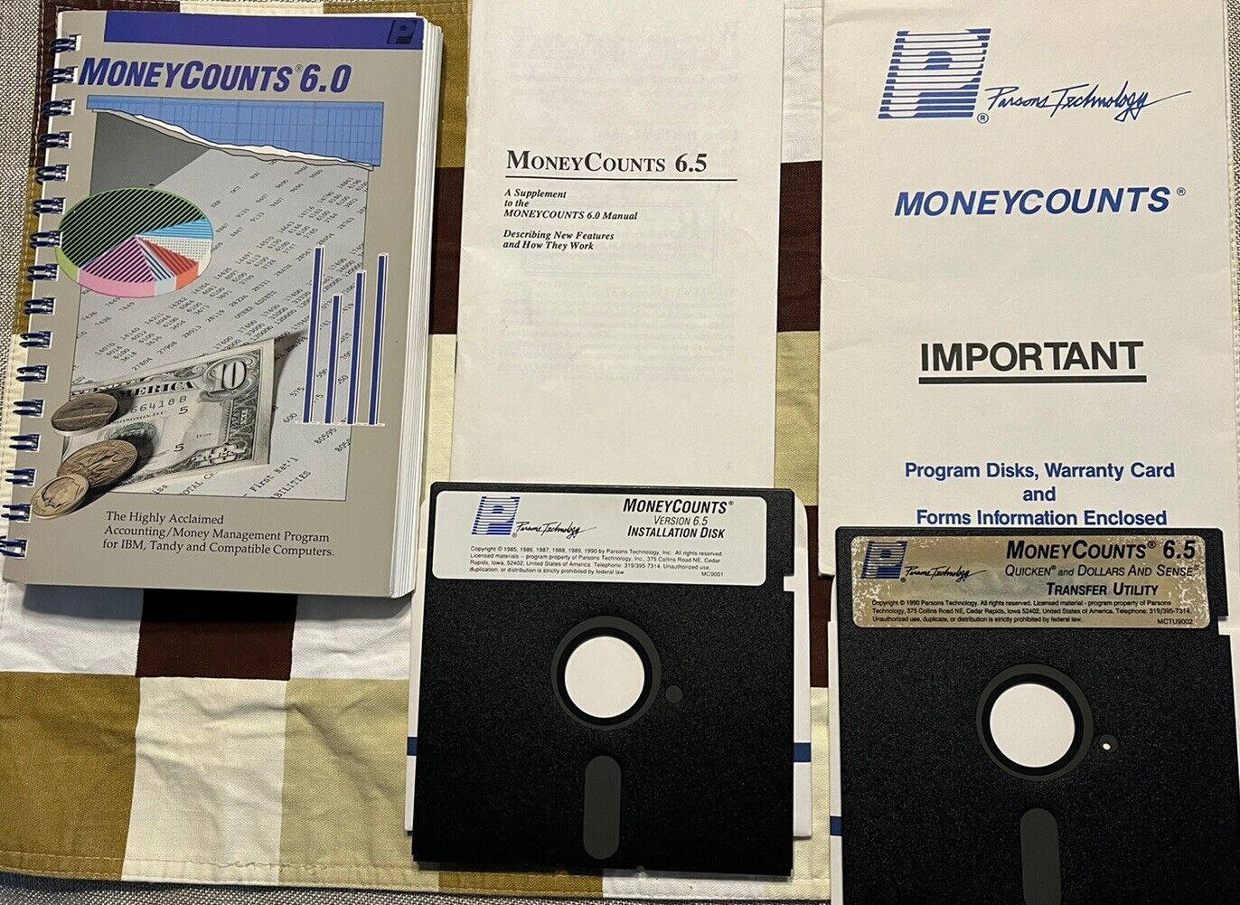 Money Counts 6.0 6.5 Program Vintage 1989 IBM Tandy Computer Program Never Used